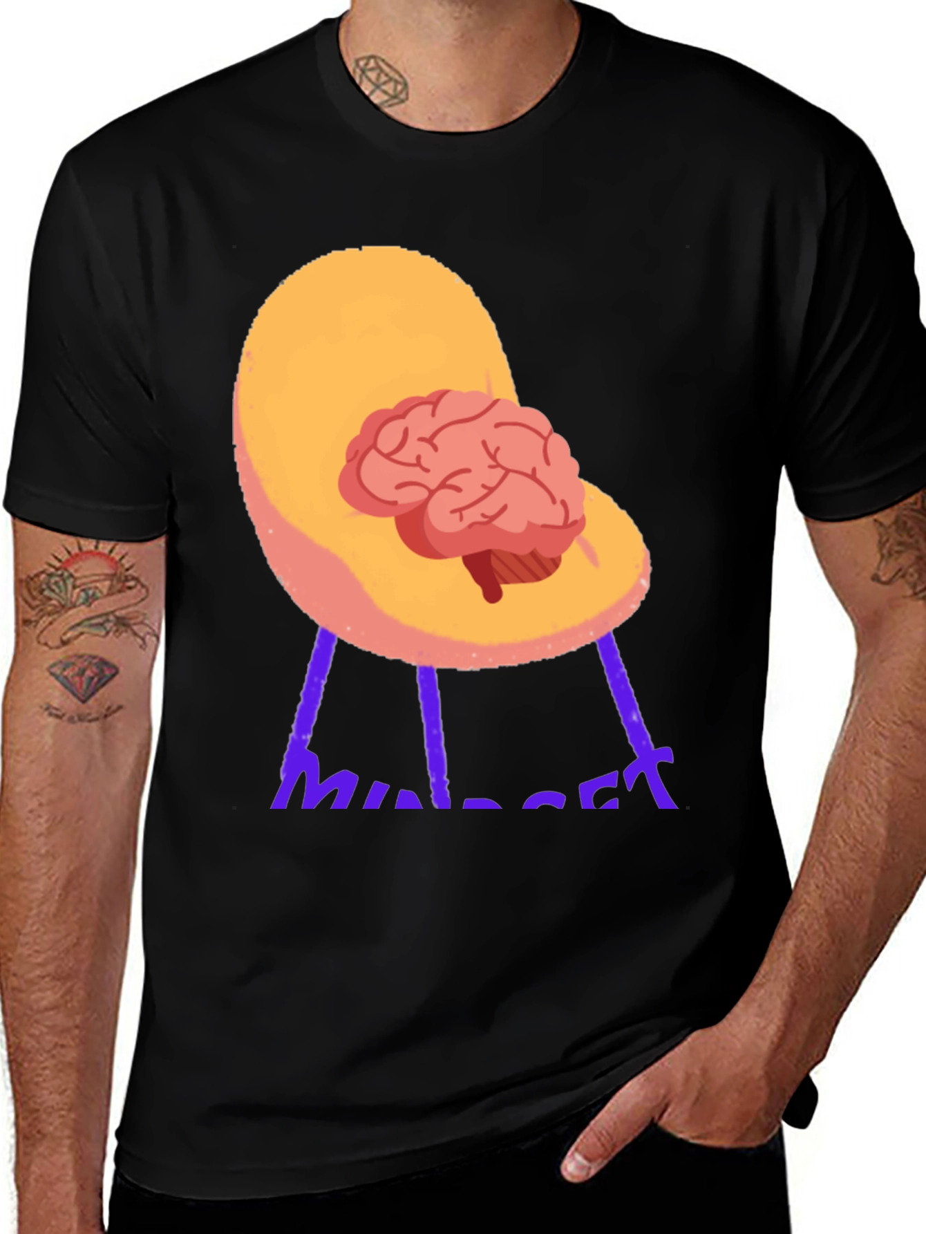 Brain on Chair Graphic Tee - Thinkers Shirt