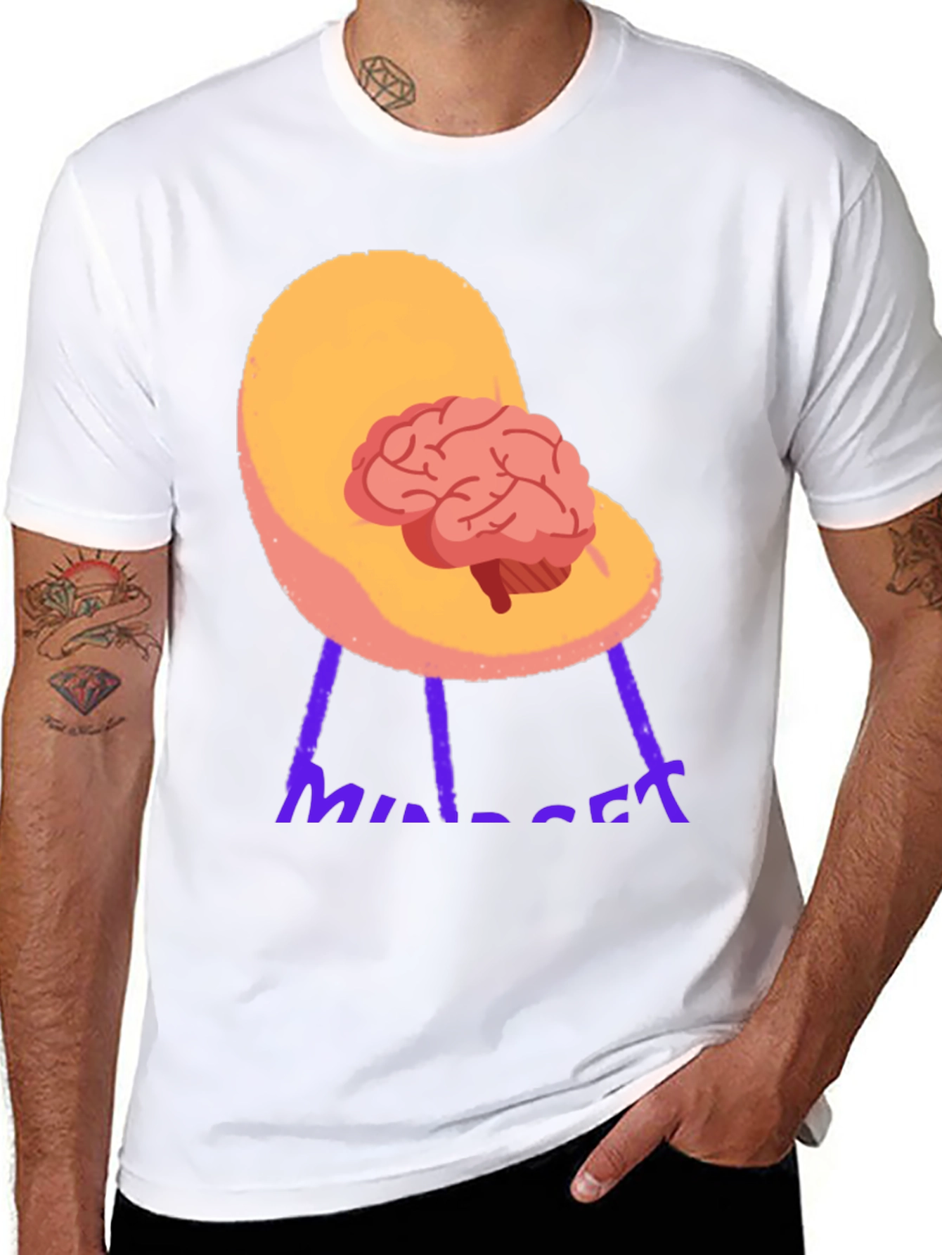 Brain on Chair Graphic Tee - Thinkers Shirt