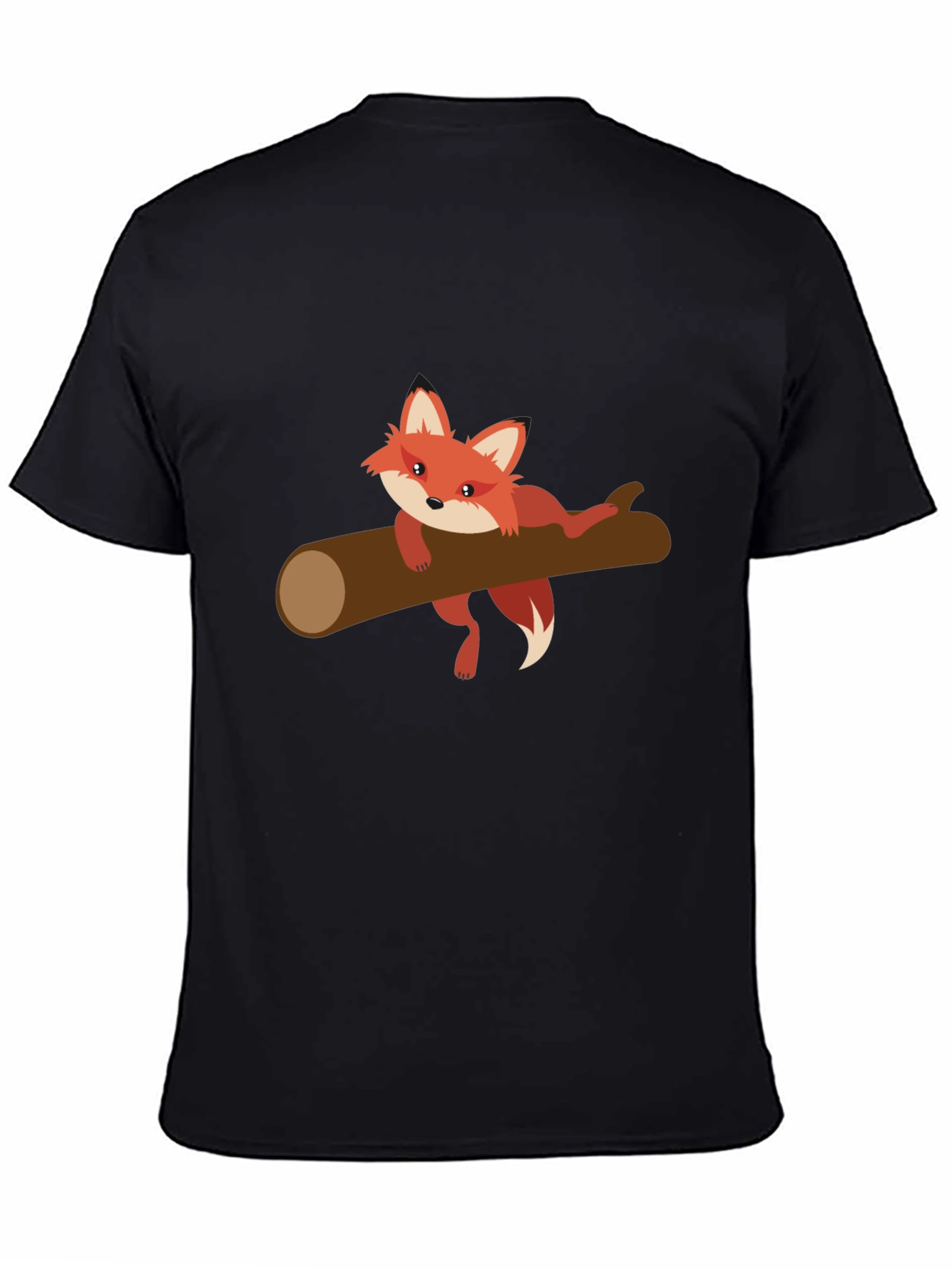 Fox on Log Graphic Tee - Black