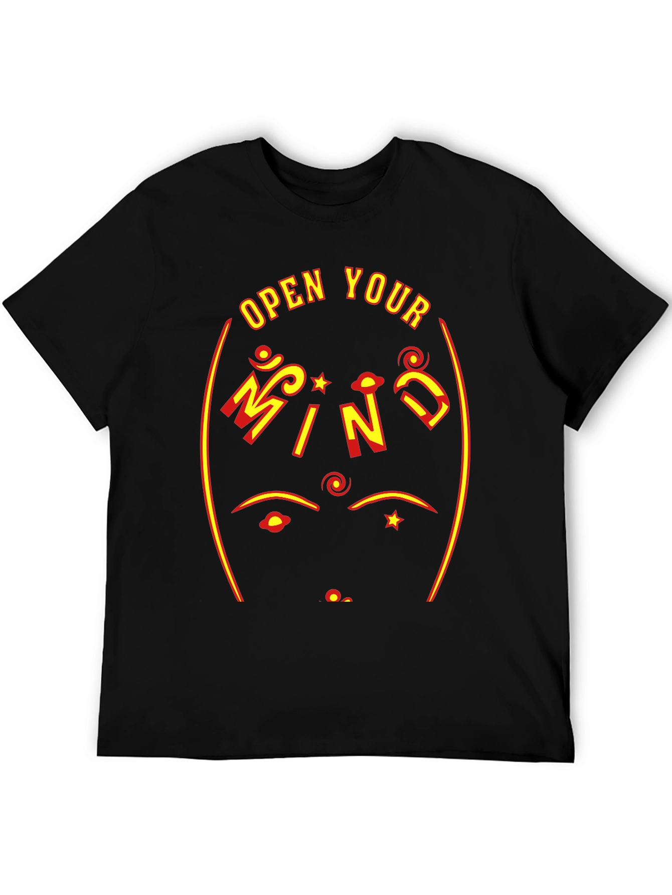 Open Your Mind Graphic Tee - Black T-Shirt