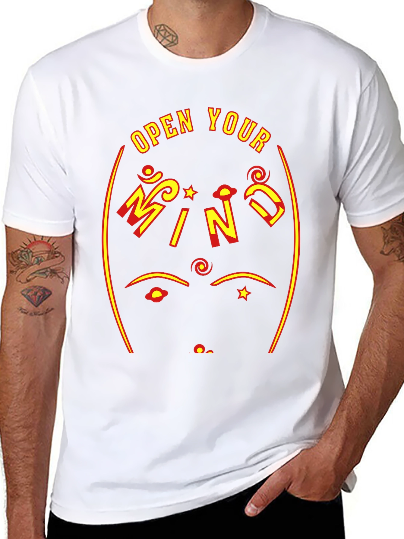 Open Your Mind Graphic Tee - Black T-Shirt