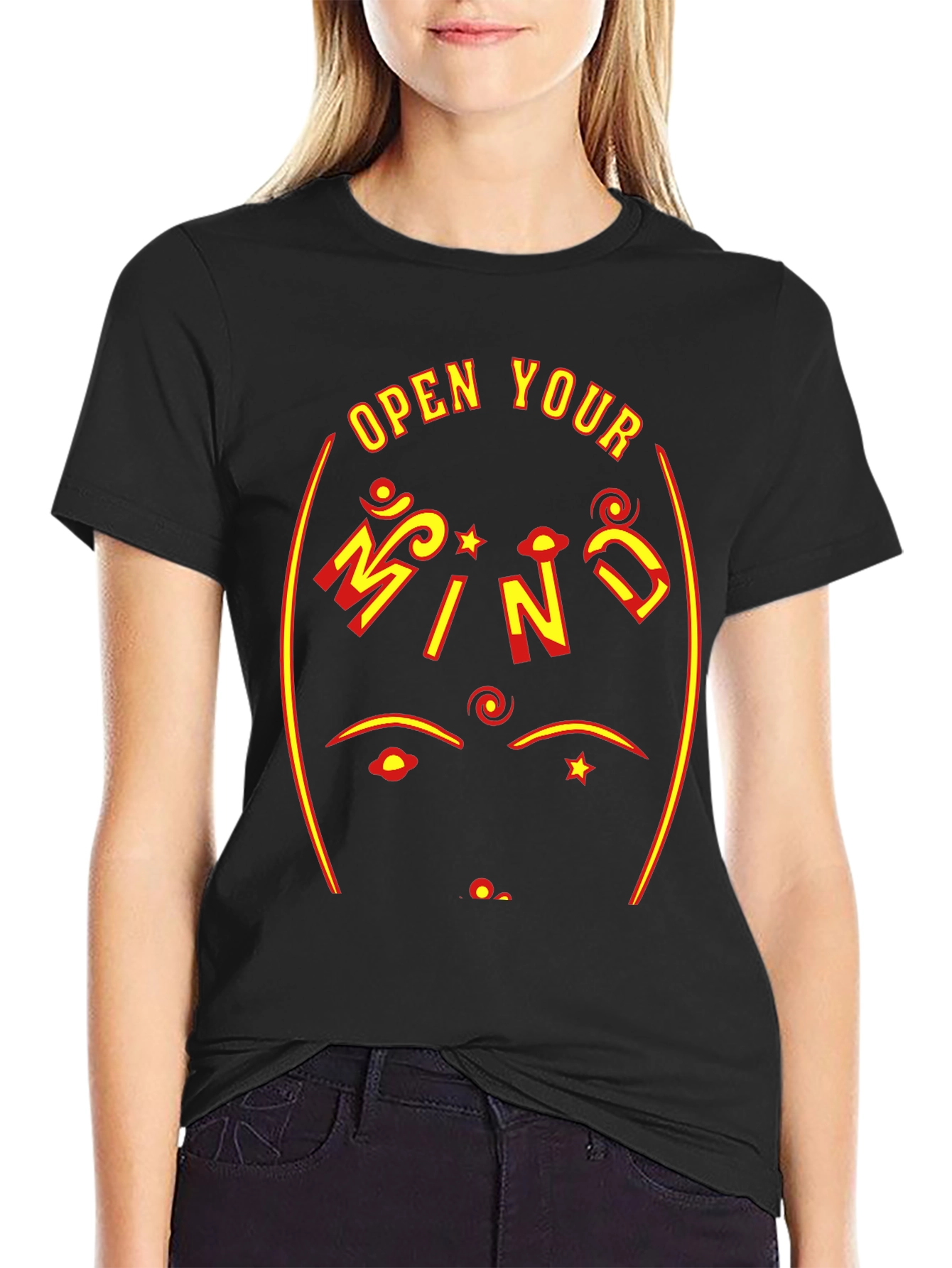 Open Your Mind Graphic Tee - Black T-Shirt