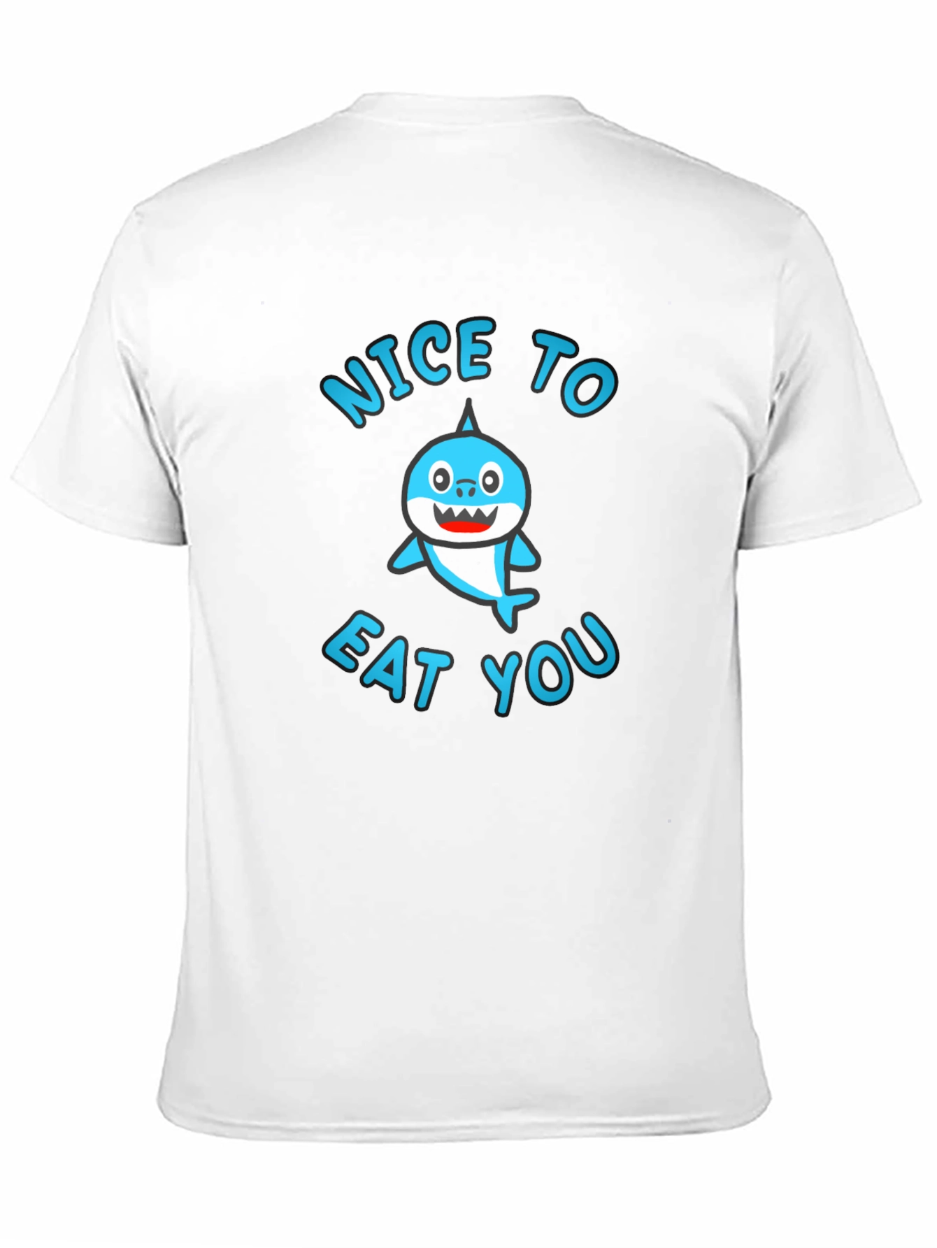 Nice To Eat You Shark Graphic Tee - Black