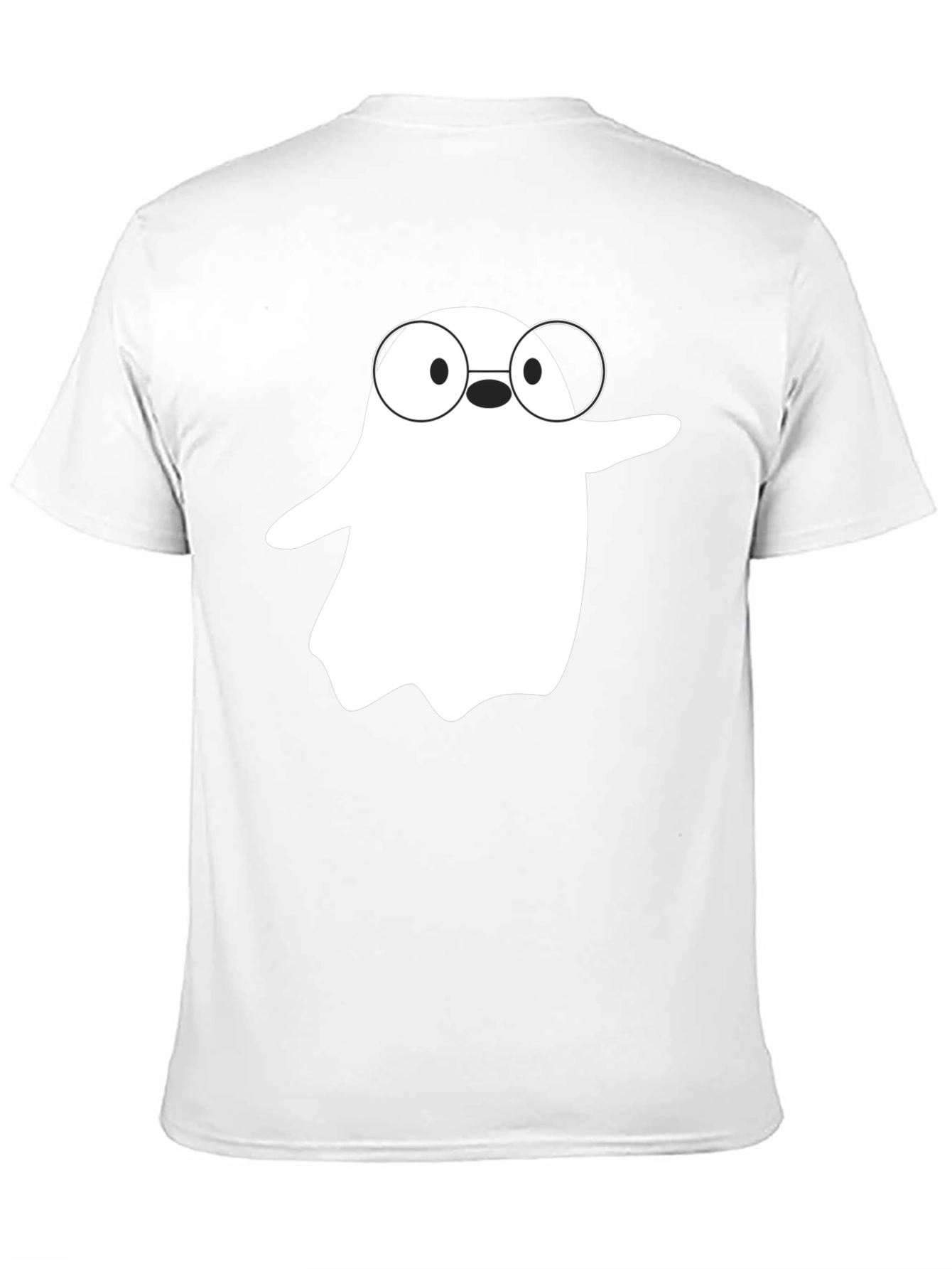 Ghost with Glasses Graphic Tee - Spooky Season Style