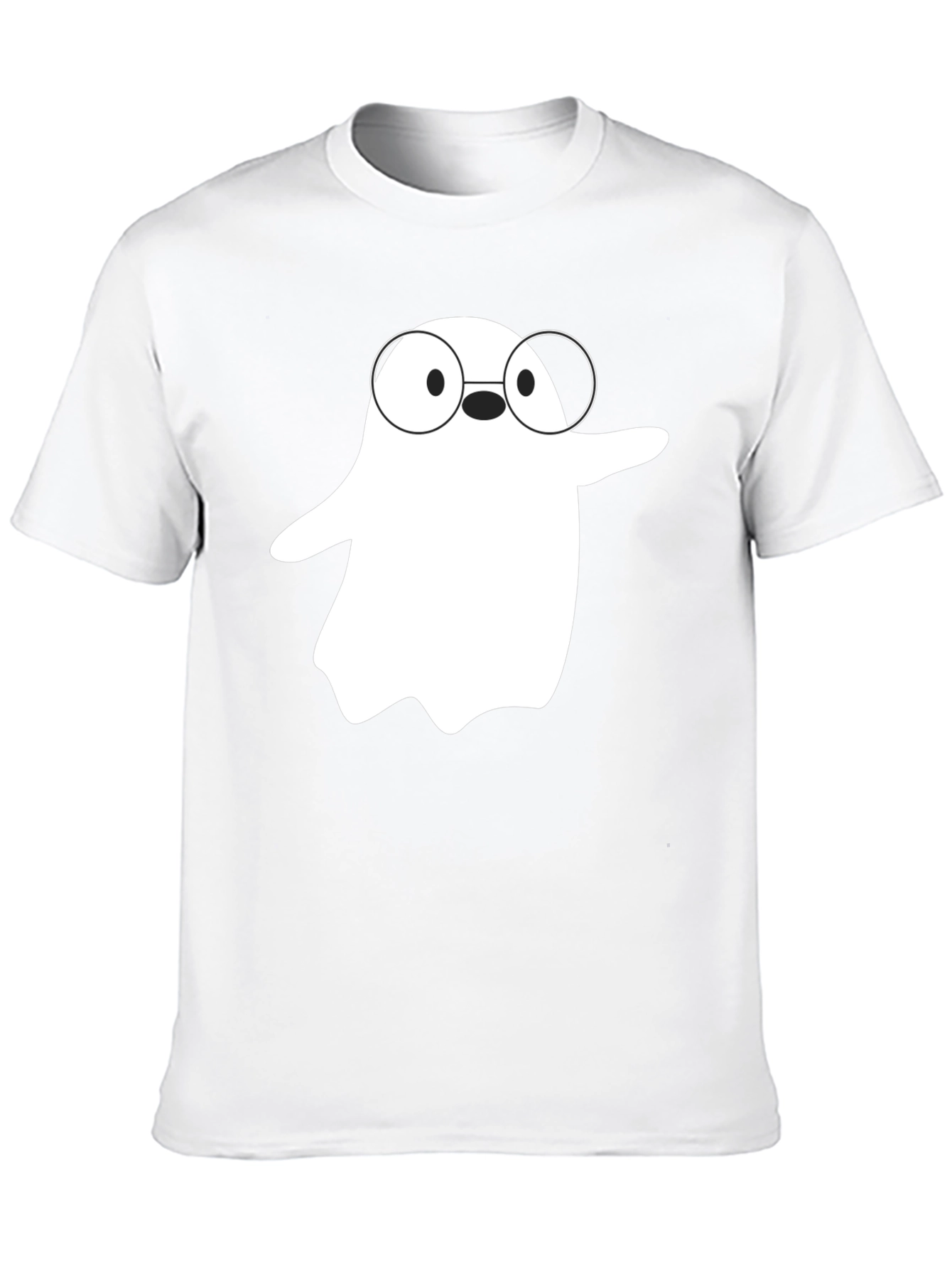 Ghost with Glasses Graphic Tee - Spooky Season Style