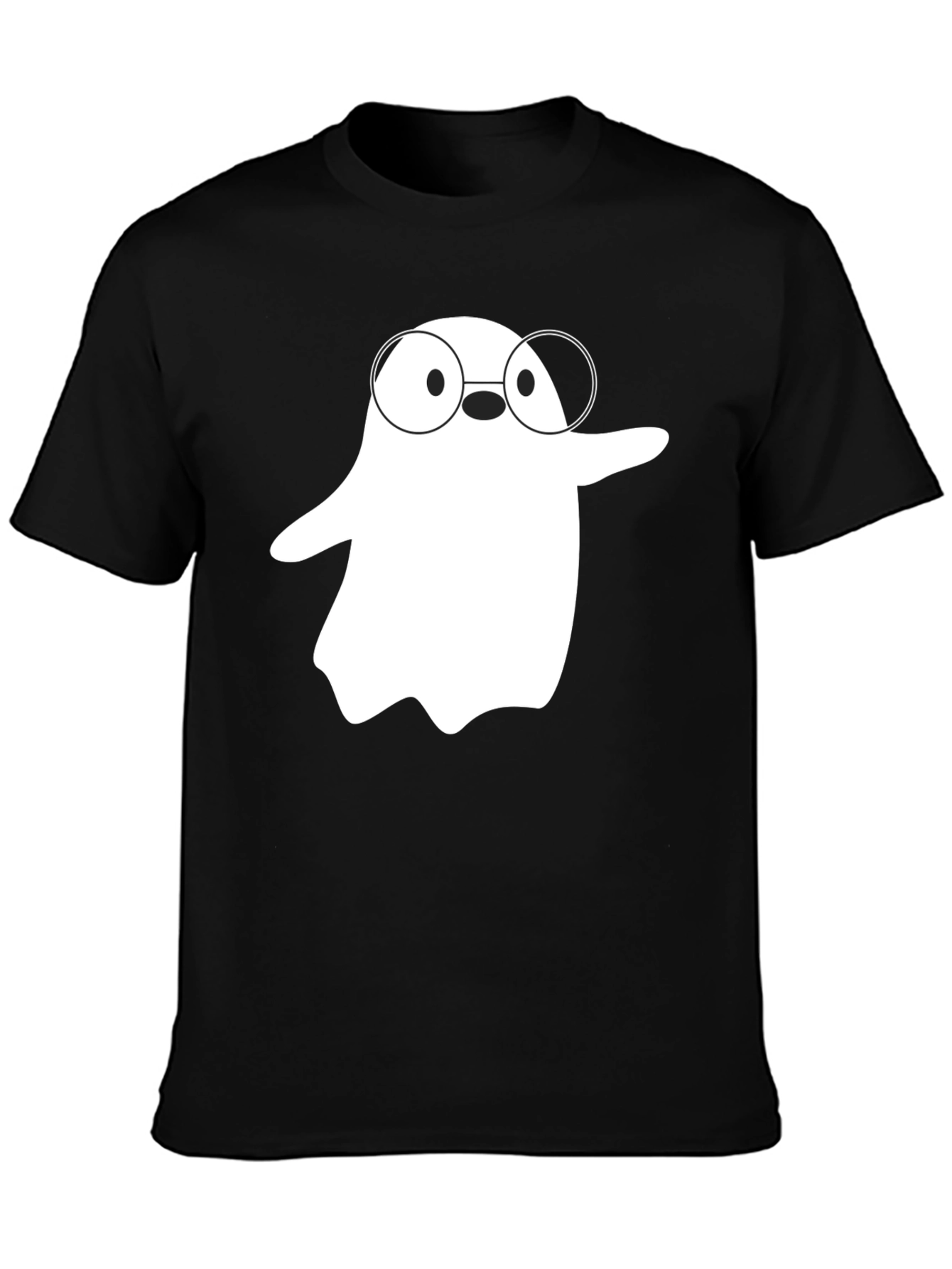 Ghost with Glasses Graphic Tee - Spooky Season Style