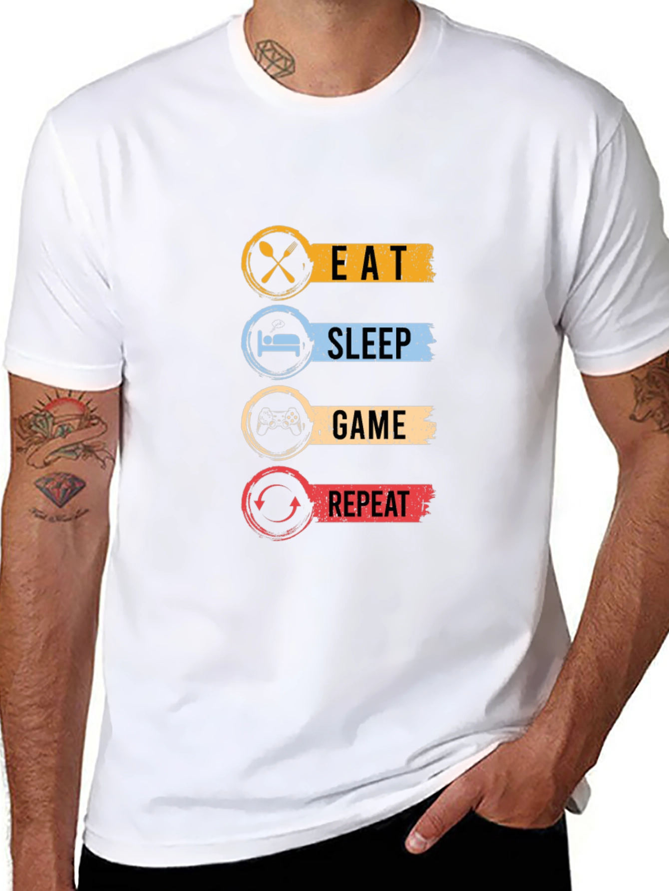 Eat Sleep Game Repeat T-Shirt