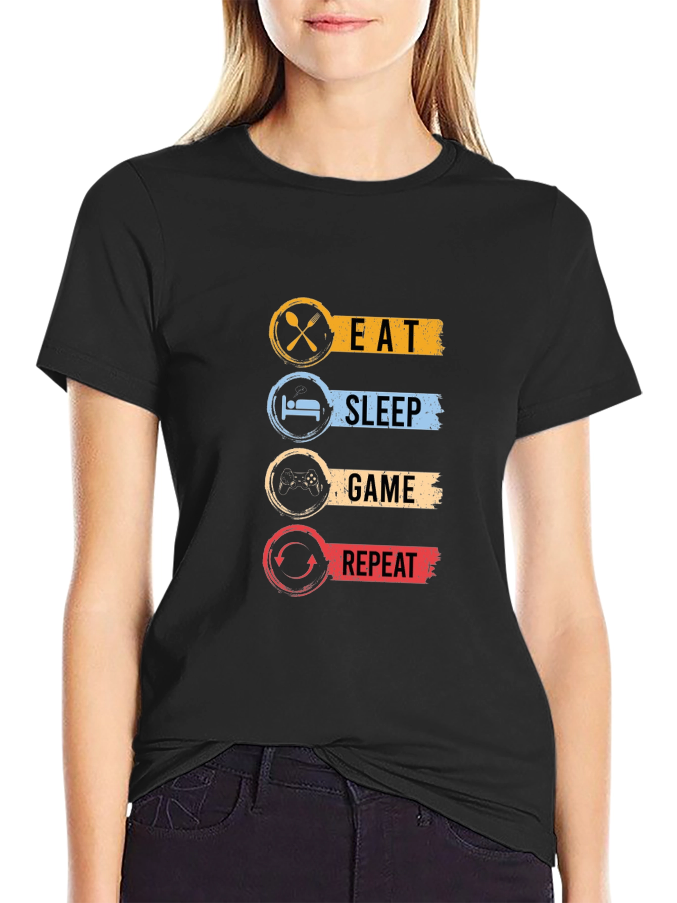 Eat Sleep Game Repeat T-Shirt