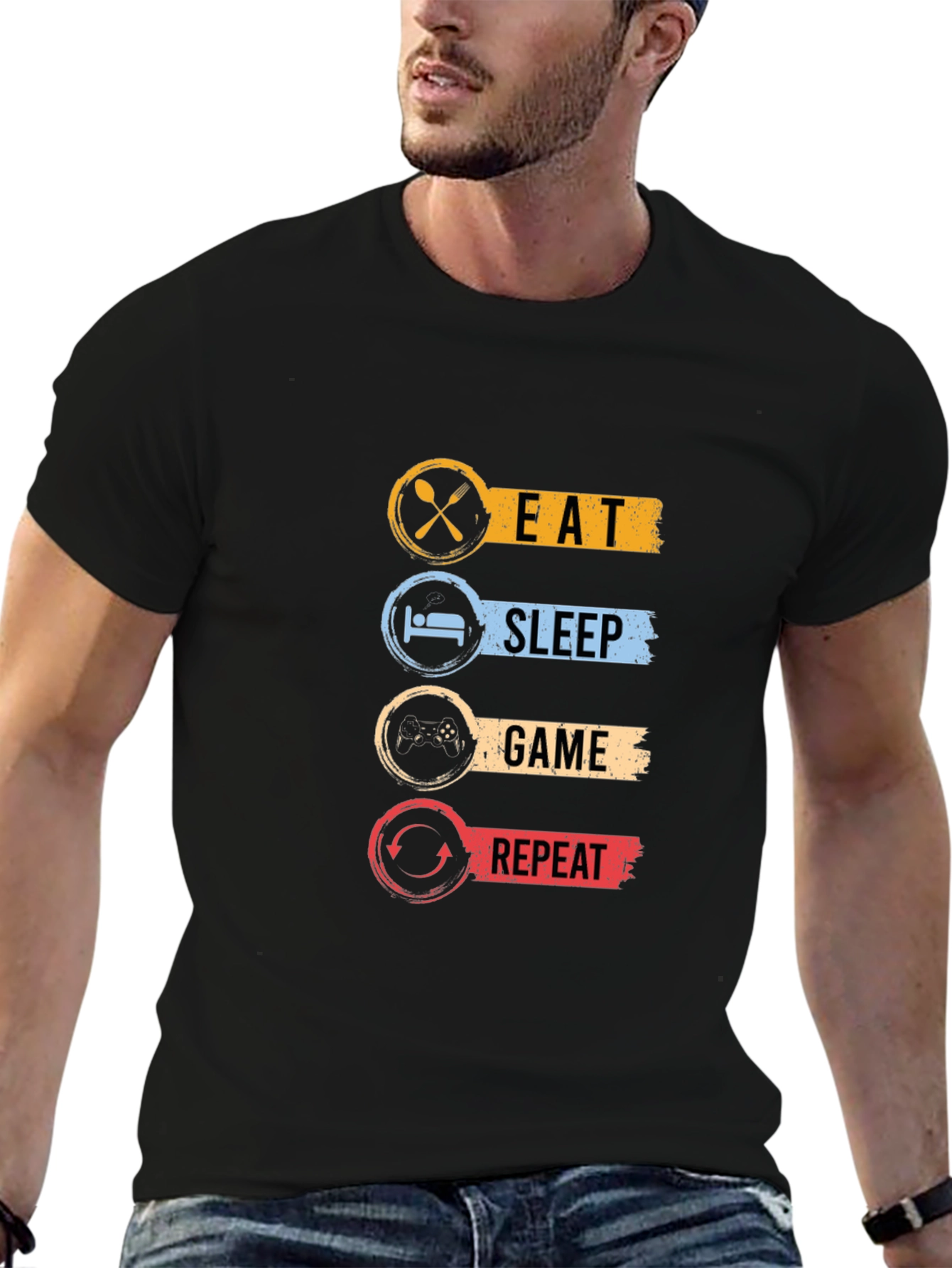 Eat Sleep Game Repeat T-Shirt