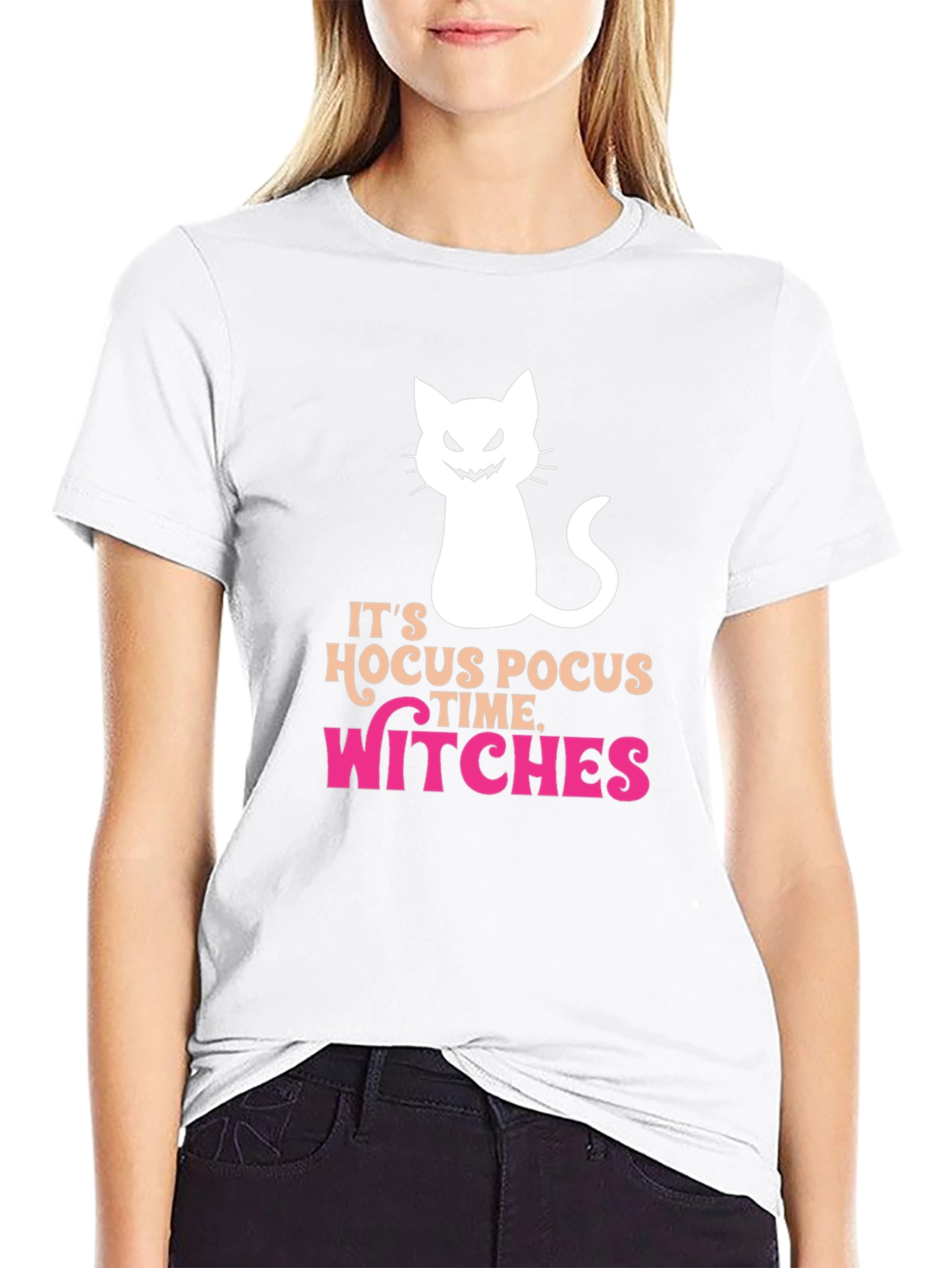 Hocus Pocus Witches Time T-Shirt Halloween Cat Tee