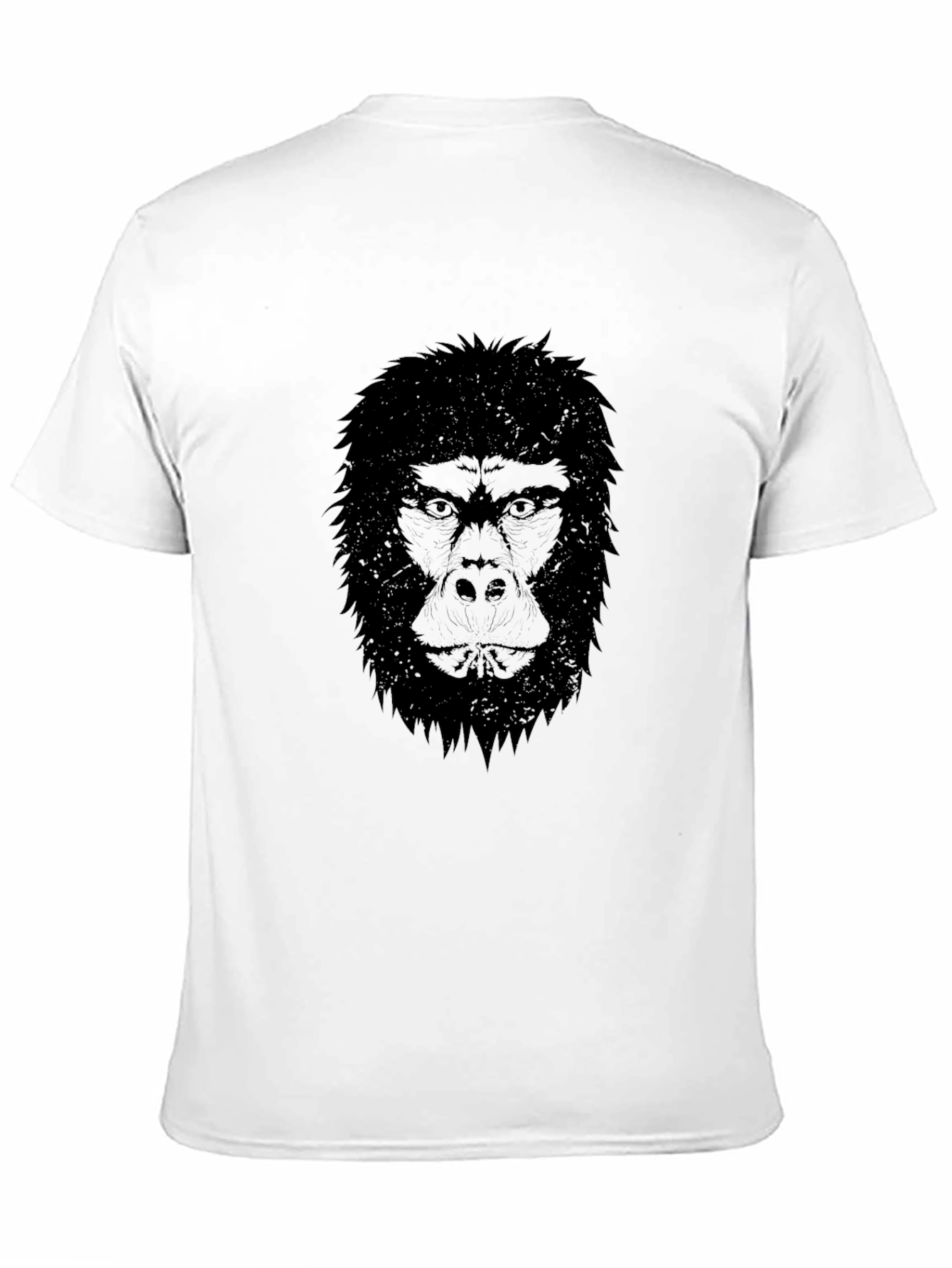 Mens Black T-Shirt - Gorilla Face Graphic Tee