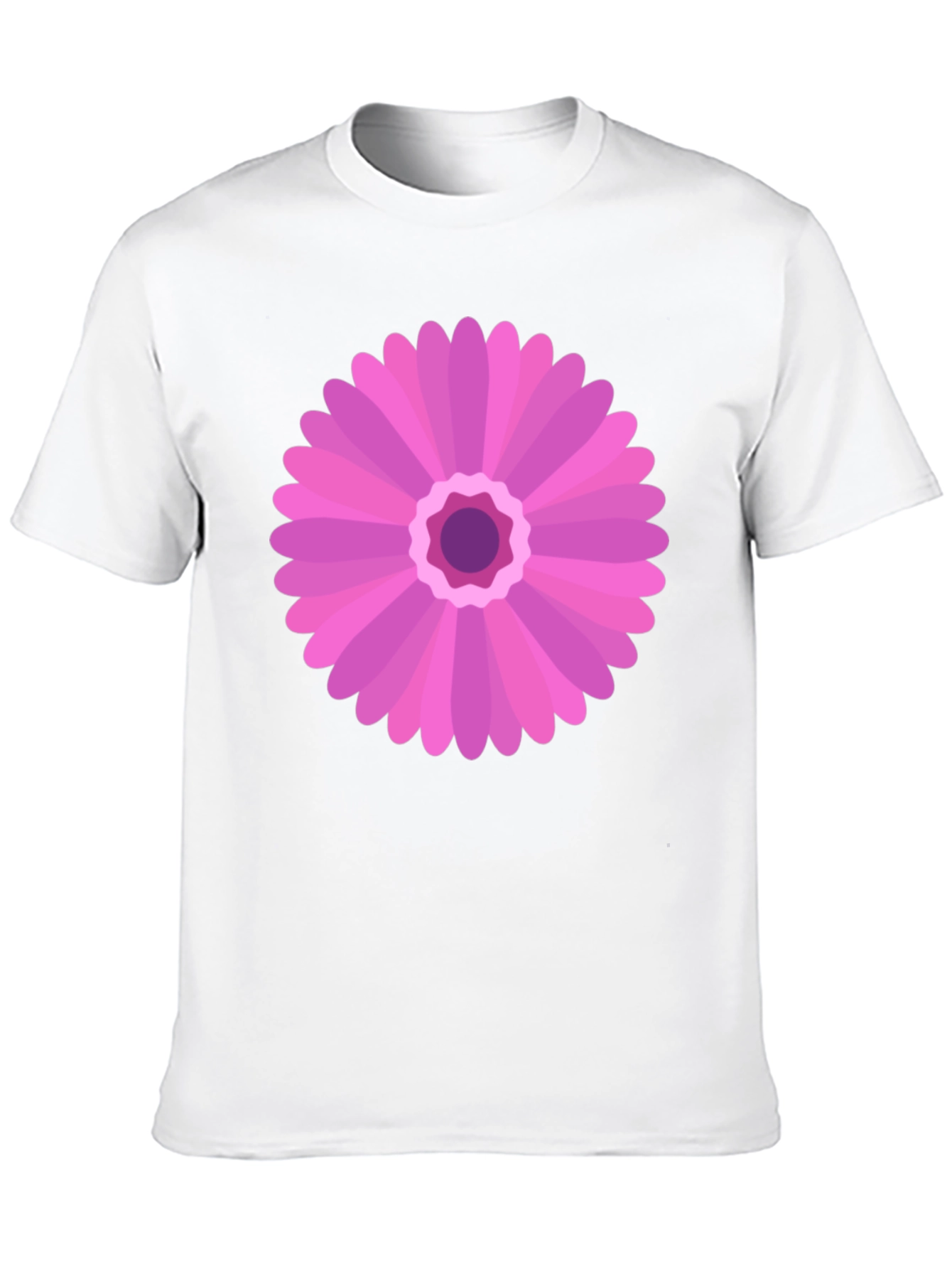 Pink Flower Graphic Tee - Casual Comfort