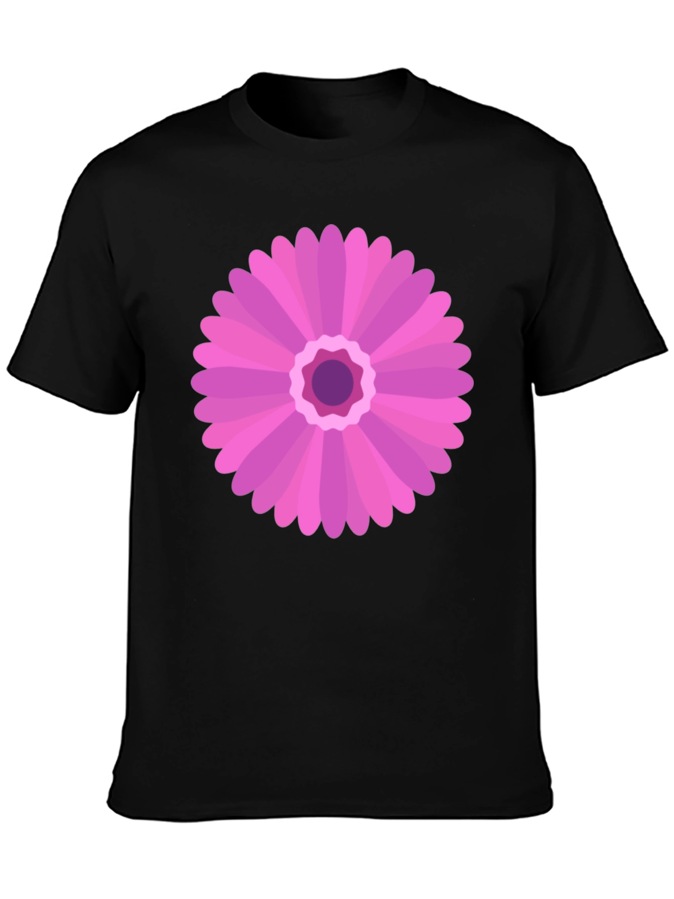 Pink Flower Graphic Tee - Casual Comfort