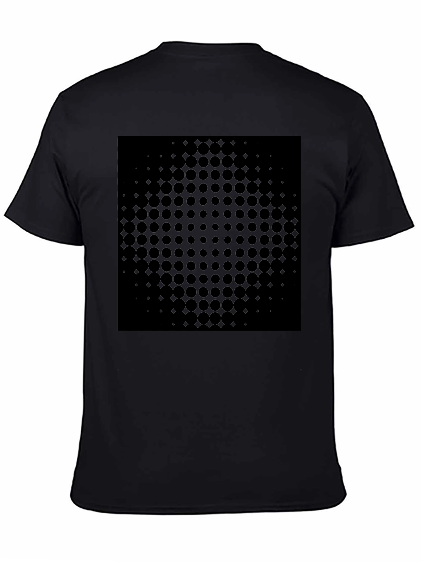 Modern Dot Matrix Black T-Shirt