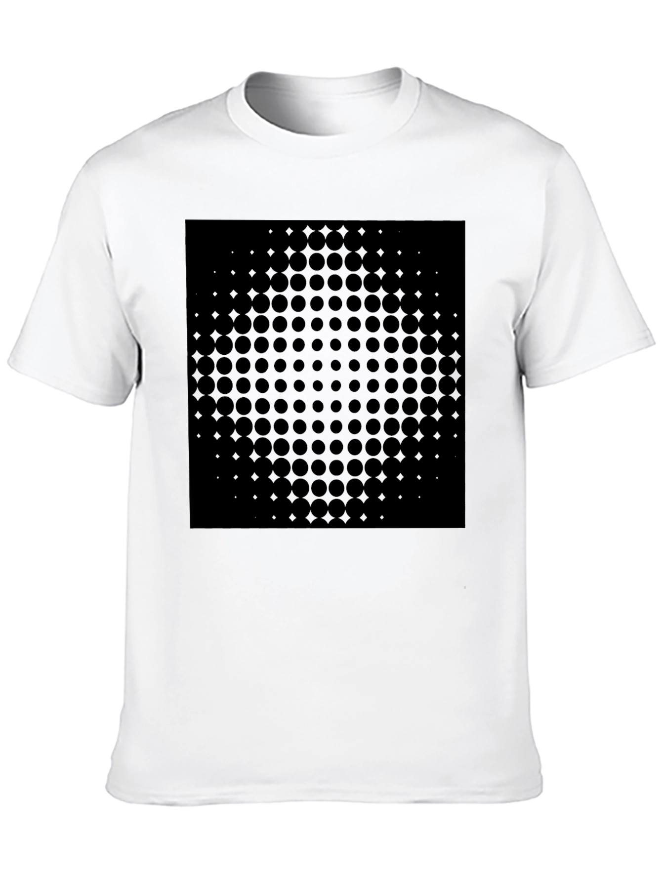 Modern Dot Matrix Black T-Shirt