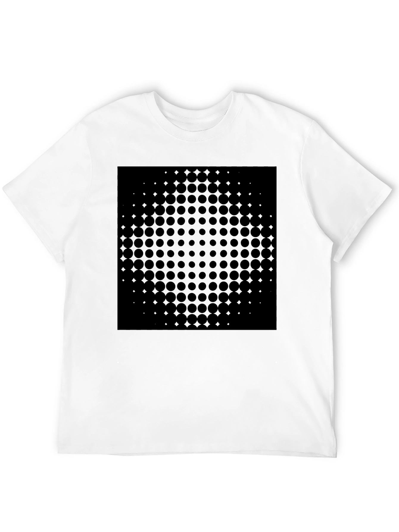 Modern Dot Matrix Black T-Shirt