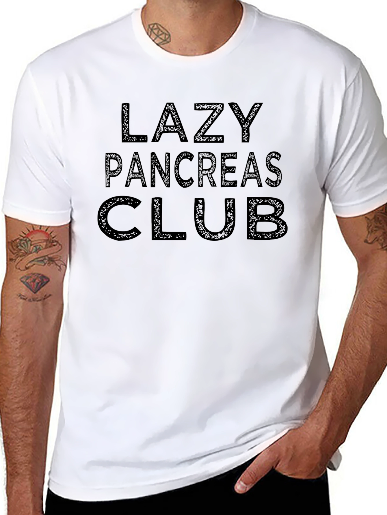 Lazy Pancreas Club Black T-Shirt