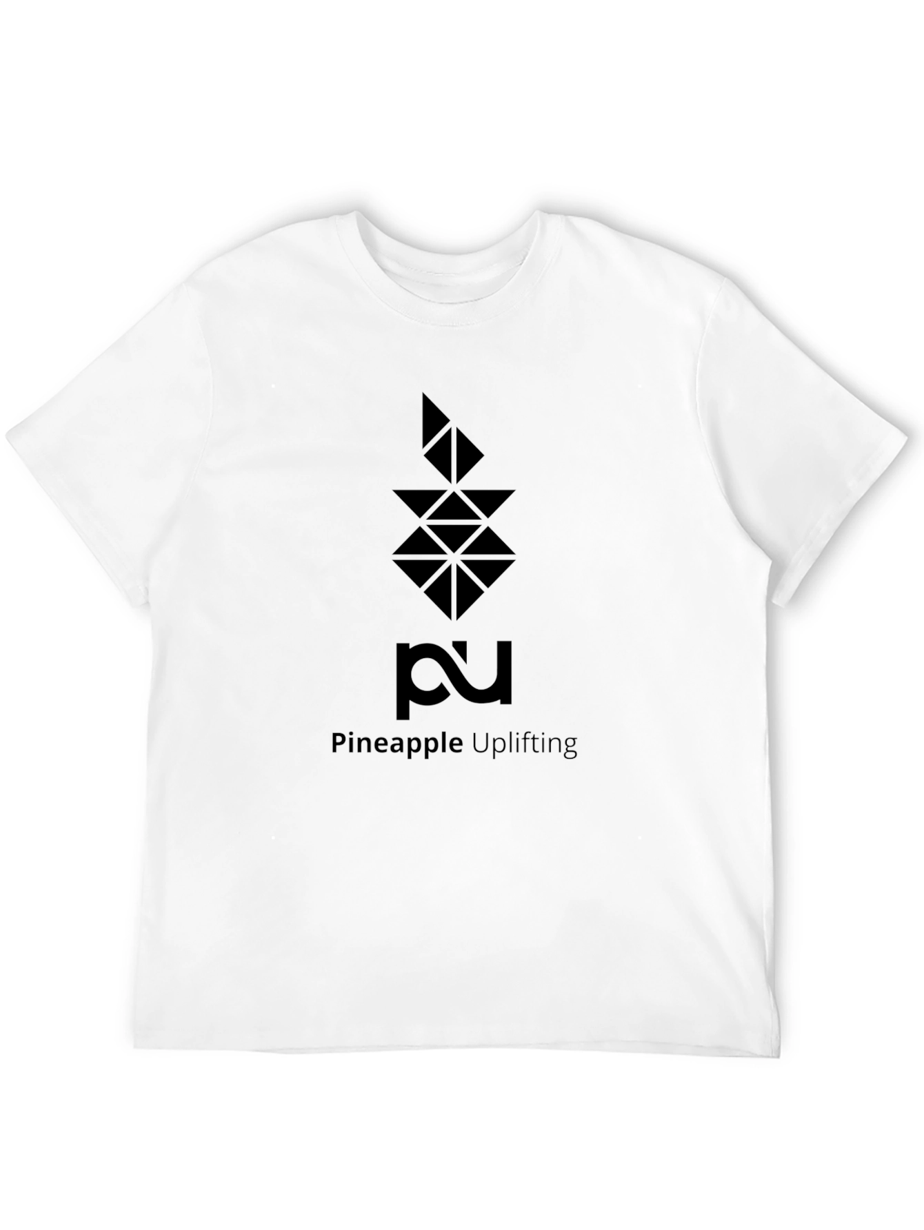 Black Pineapple Uplifting T-Shirt - Geometric Logo