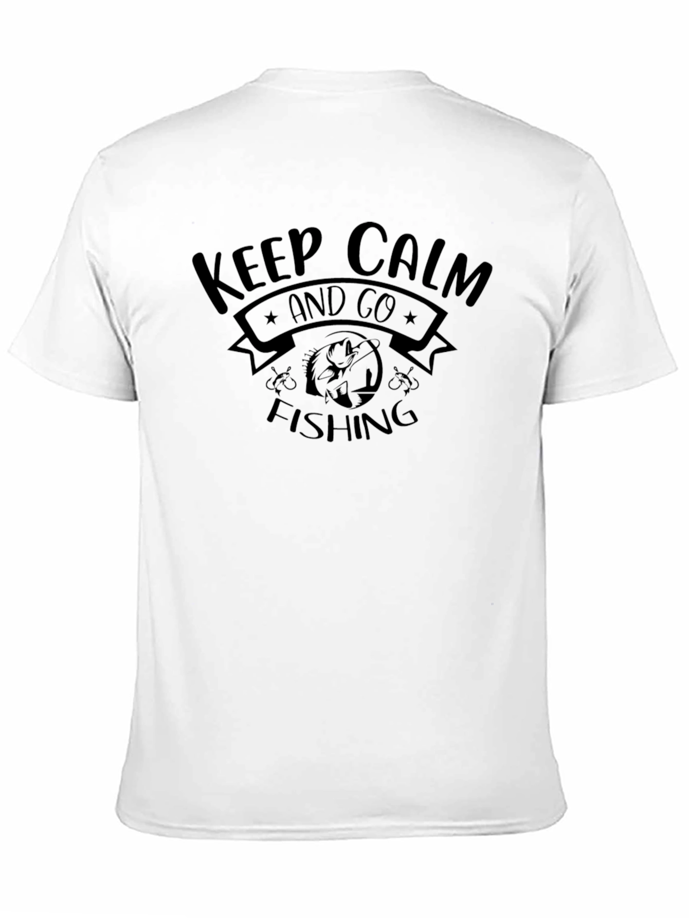 Keep Calm and Go Fishing Black T-Shirt