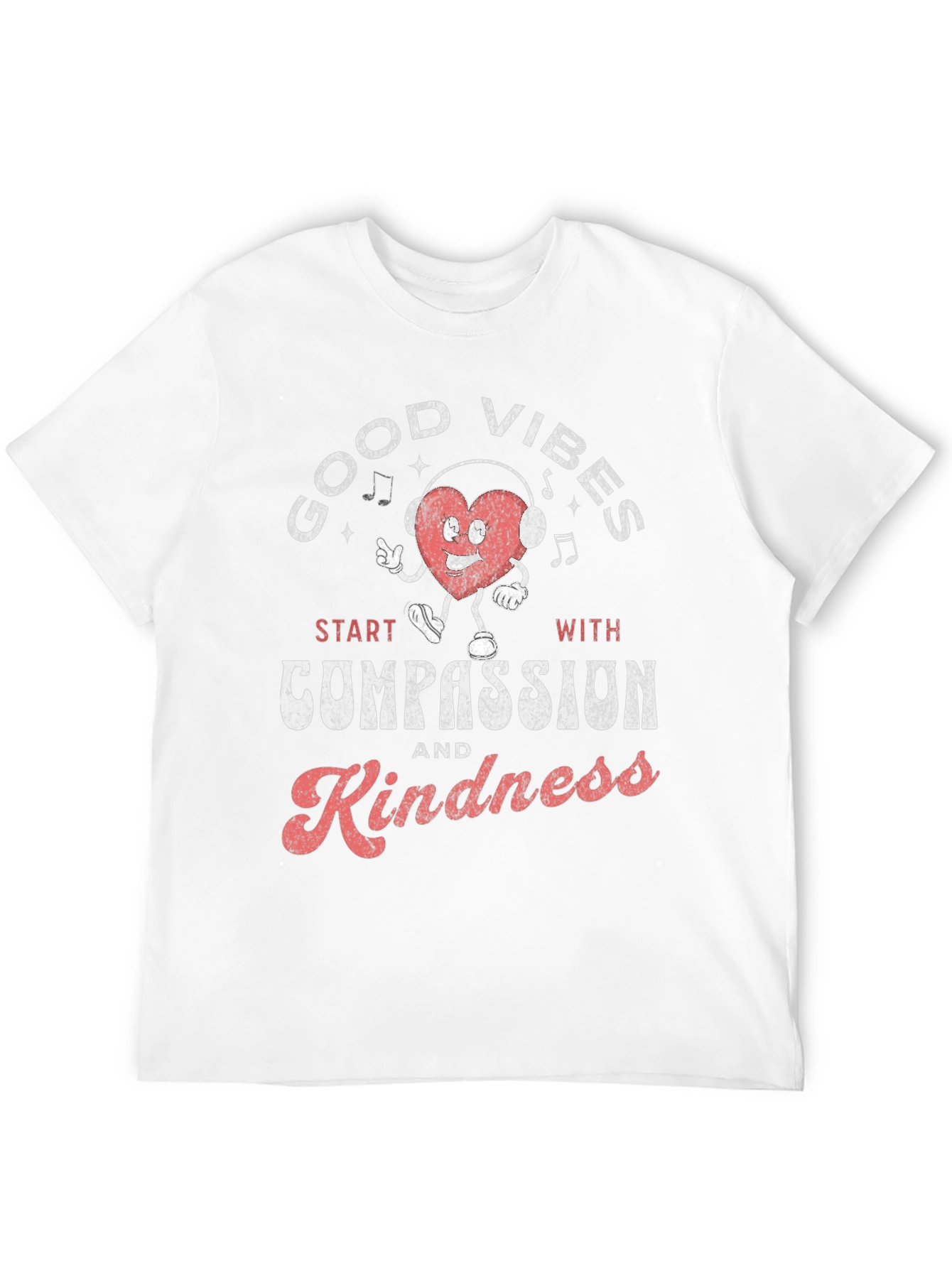 Good Vibes Compassion Kindness Graphic T-Shirt