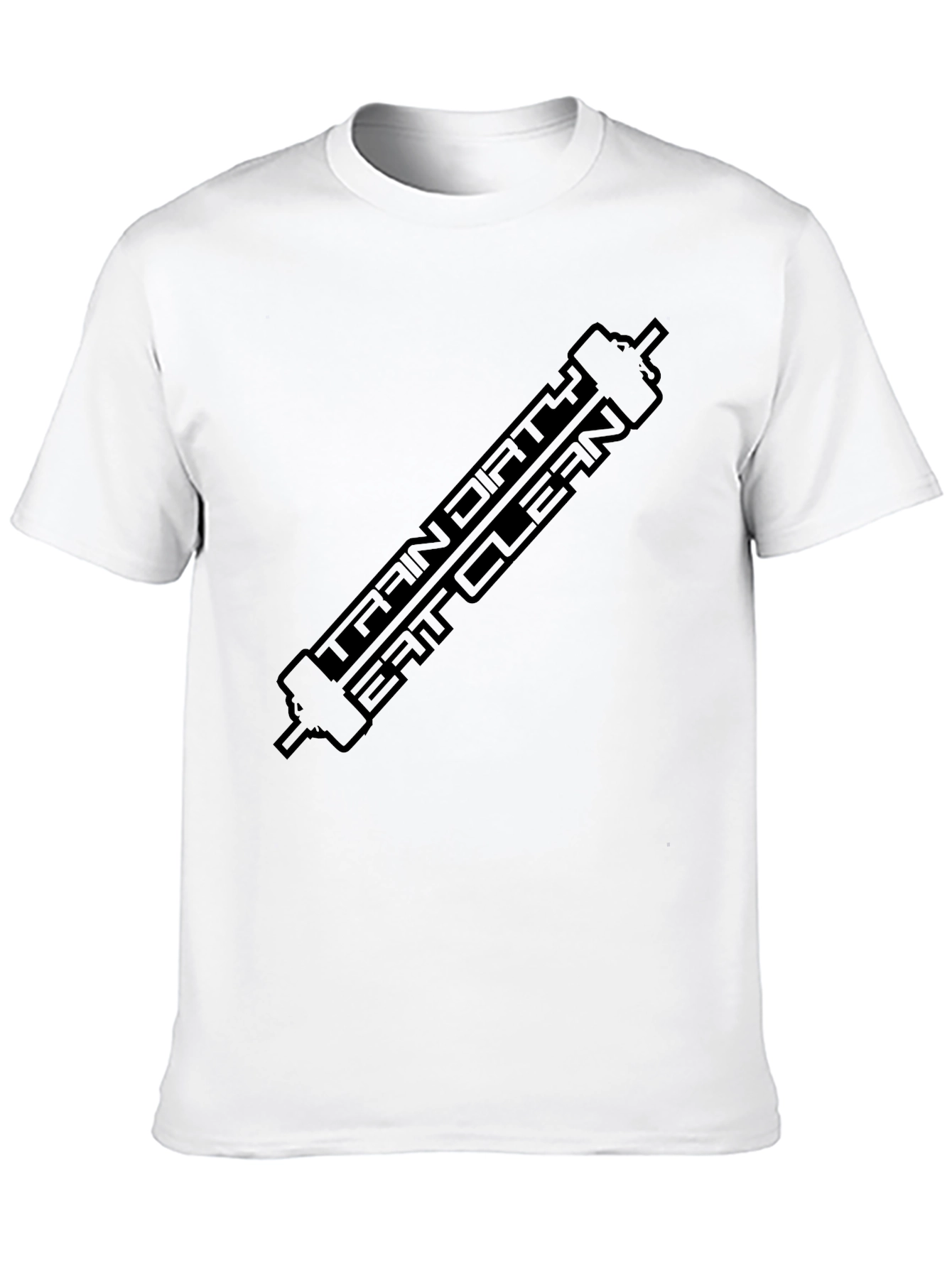 Train Dirty Eat Clean Black Graphic T-Shirt