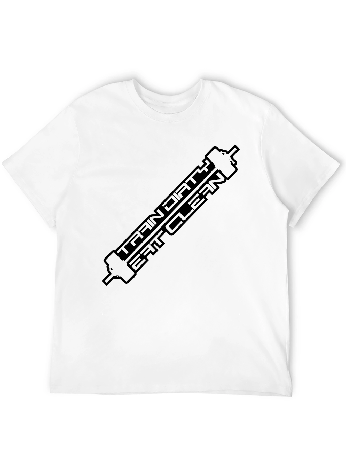 Train Dirty Eat Clean Black Graphic T-Shirt