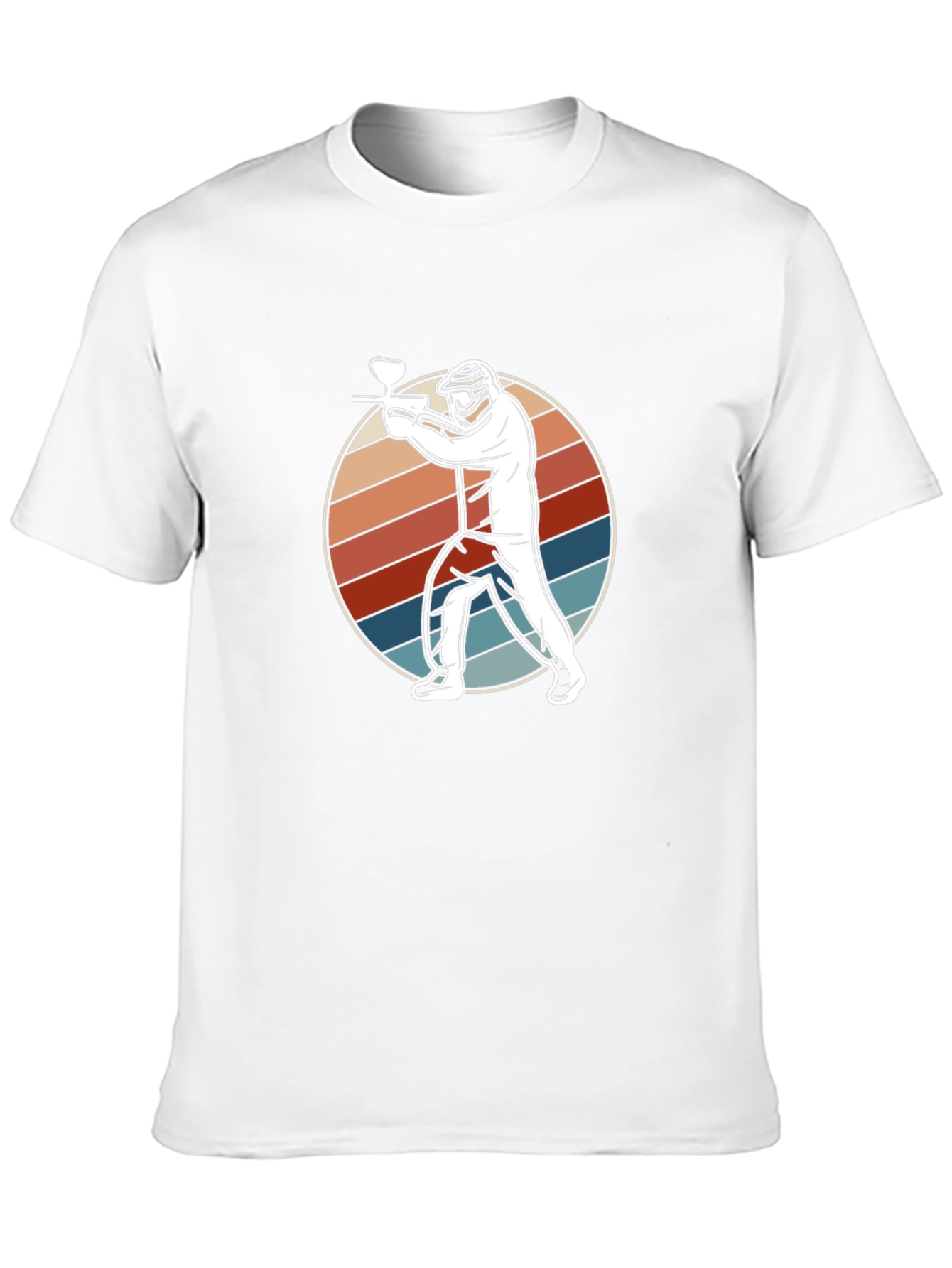 Paintball Player Graphic Tee - Retro Style