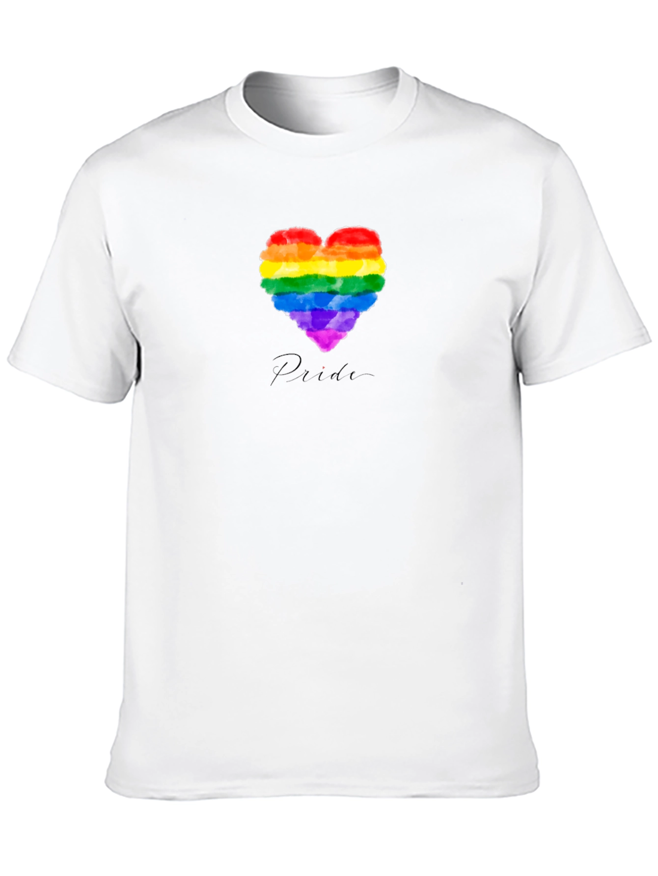 Pride Heart Graphic Black T-Shirt
