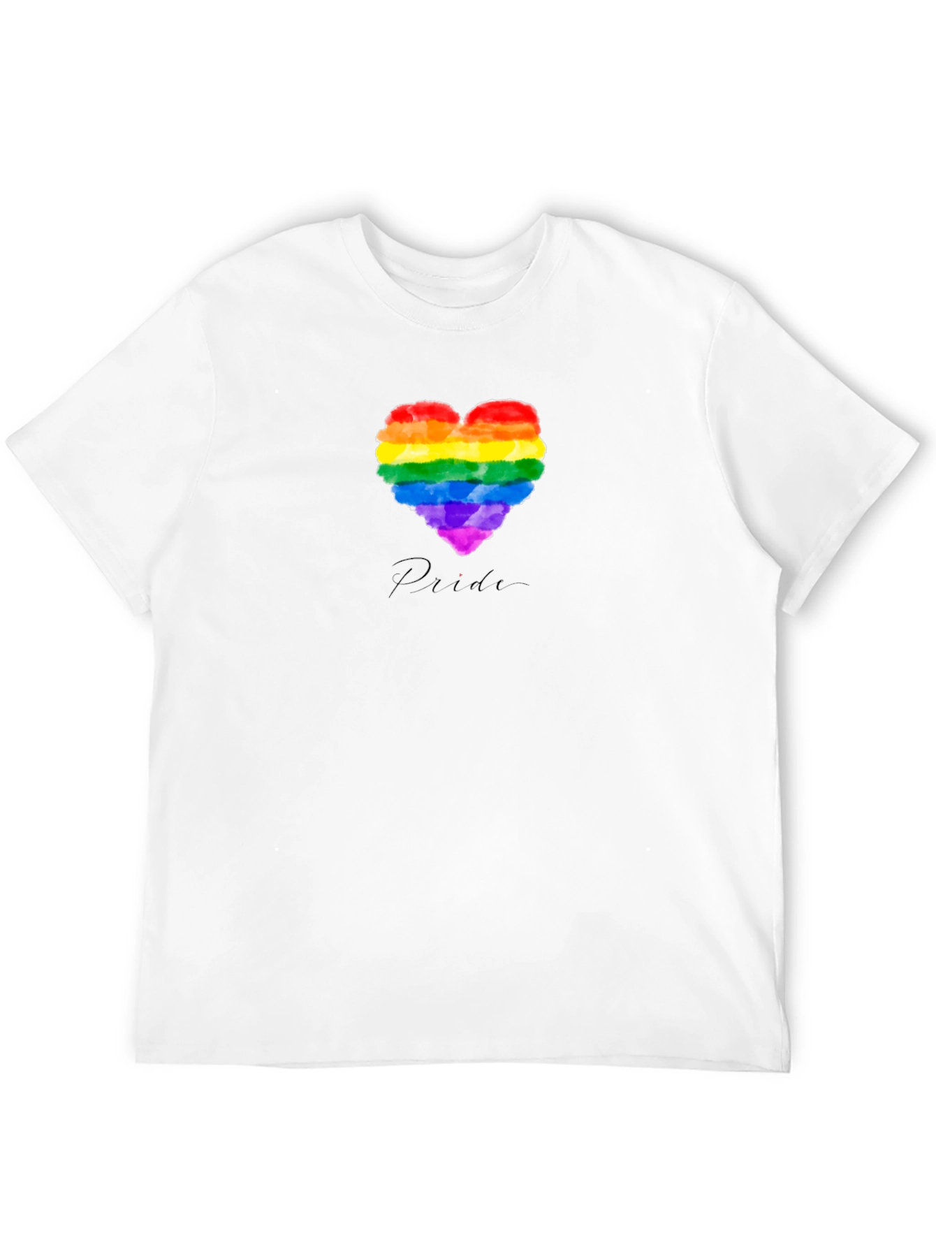Pride Heart Graphic Black T-Shirt