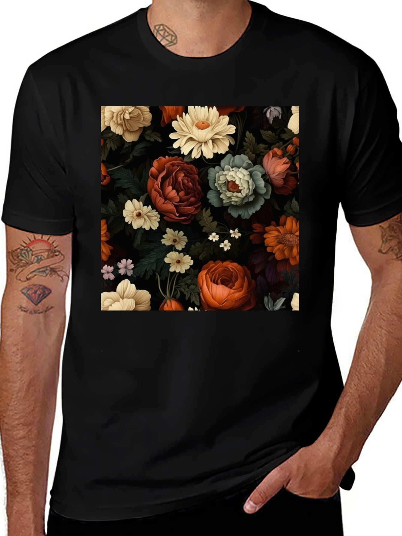 Floral Print Tee - Elegant Style