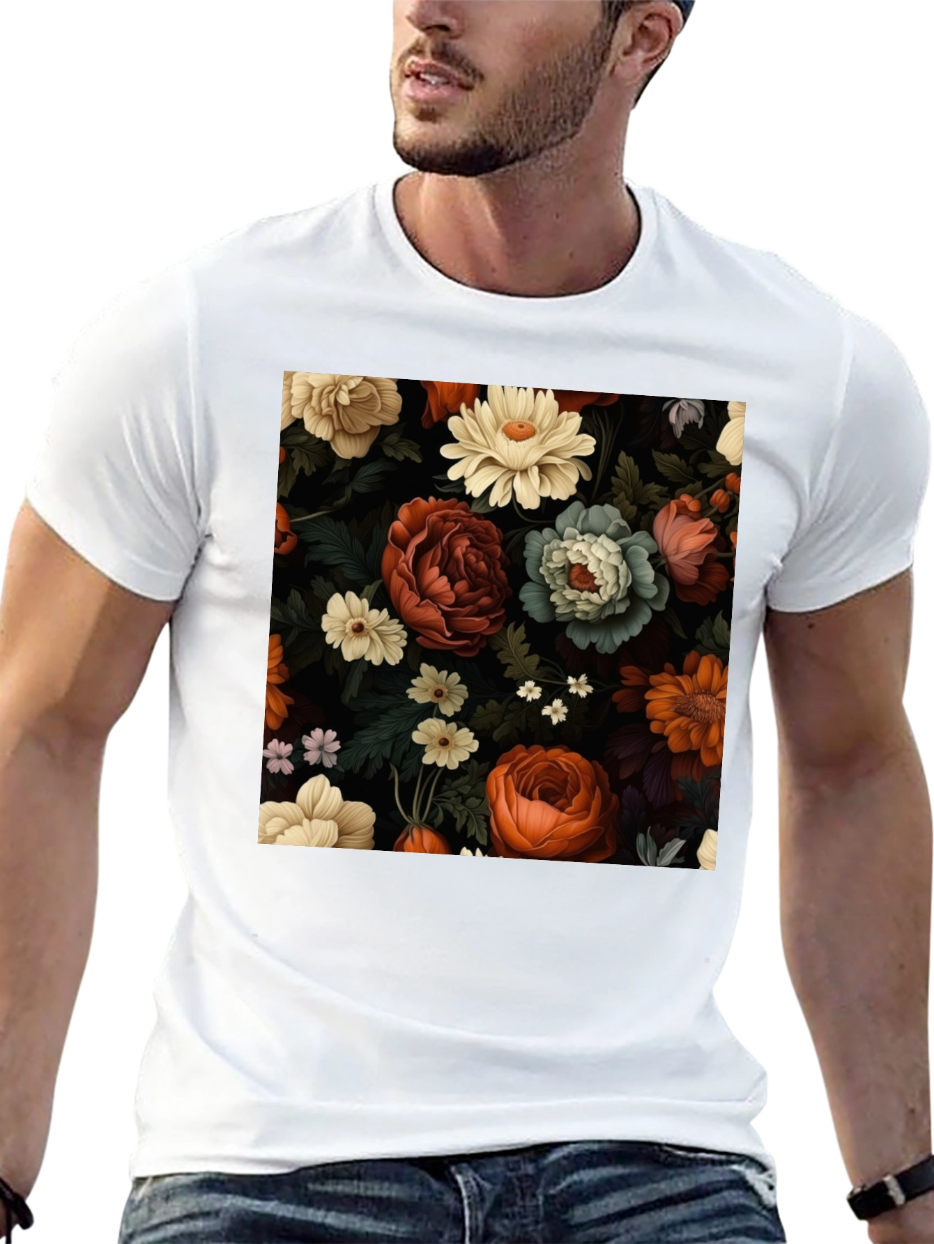 Floral Print Tee - Elegant Style
