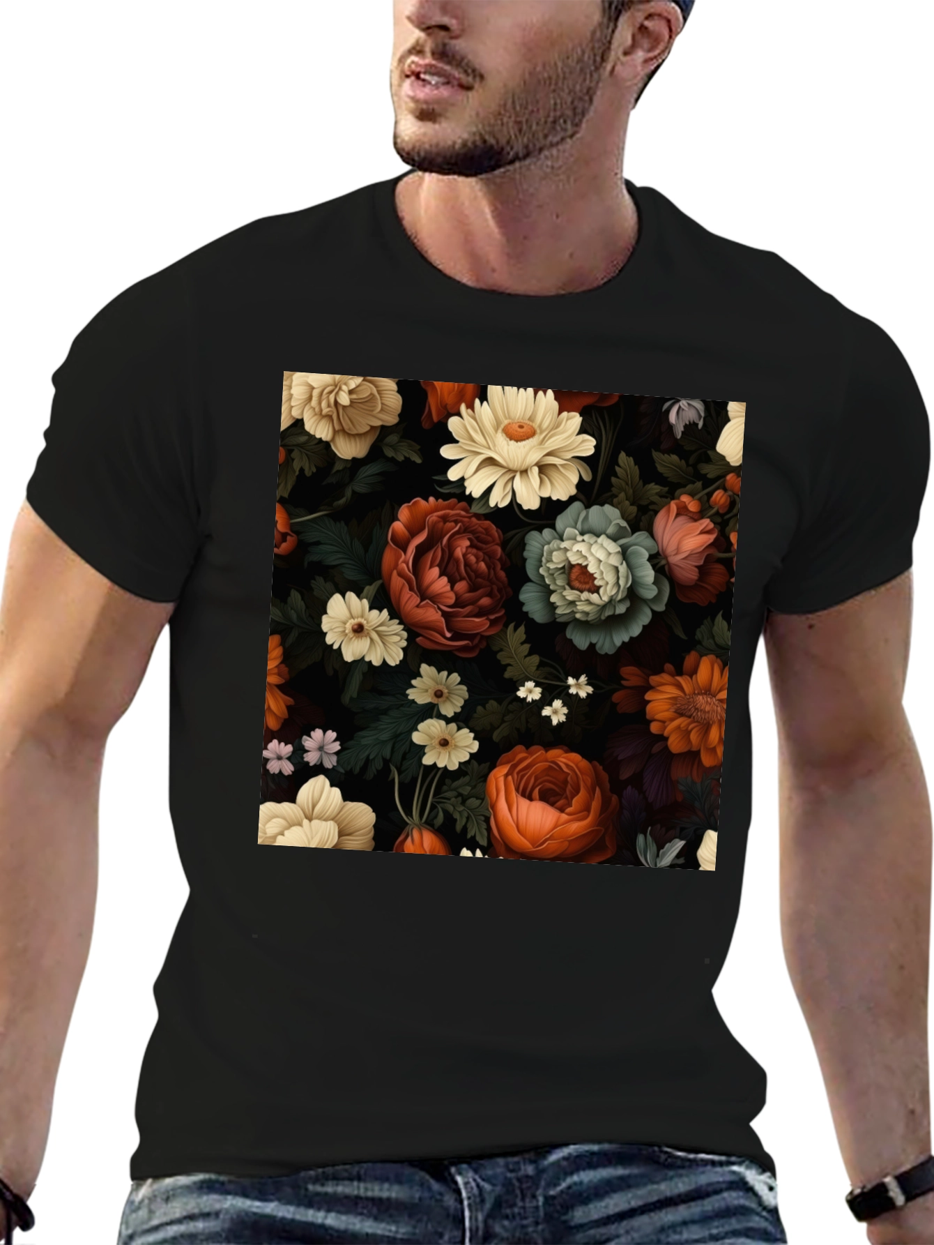 Floral Print Tee - Elegant Style