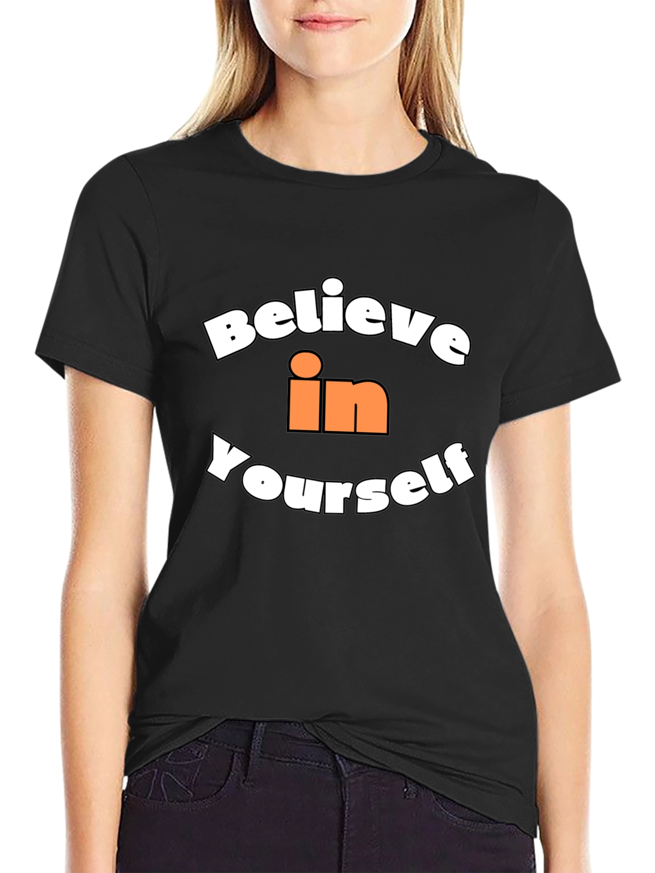 Believe in Yourself Graphic T-Shirt - Black