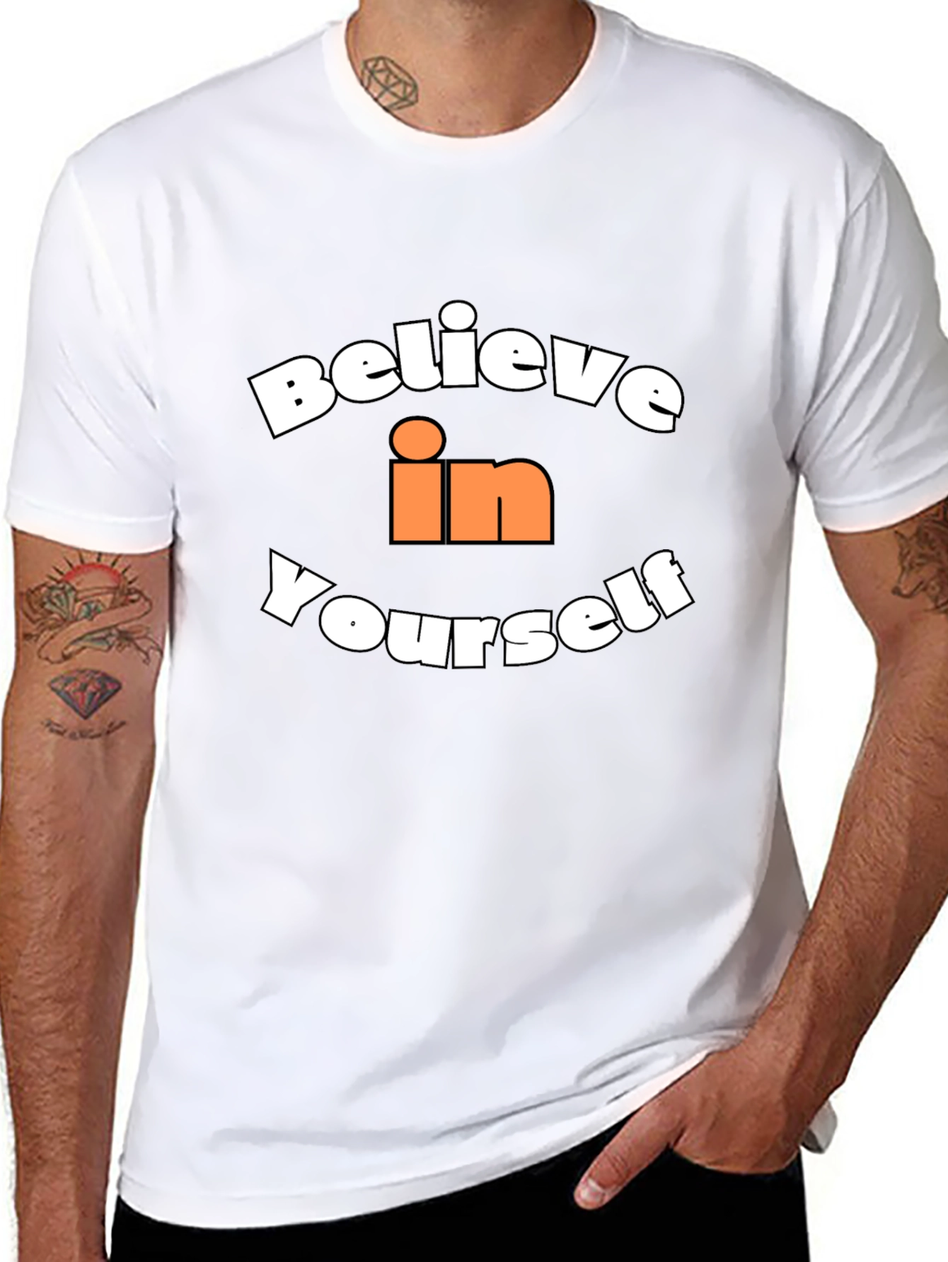 Believe in Yourself Graphic T-Shirt - Black