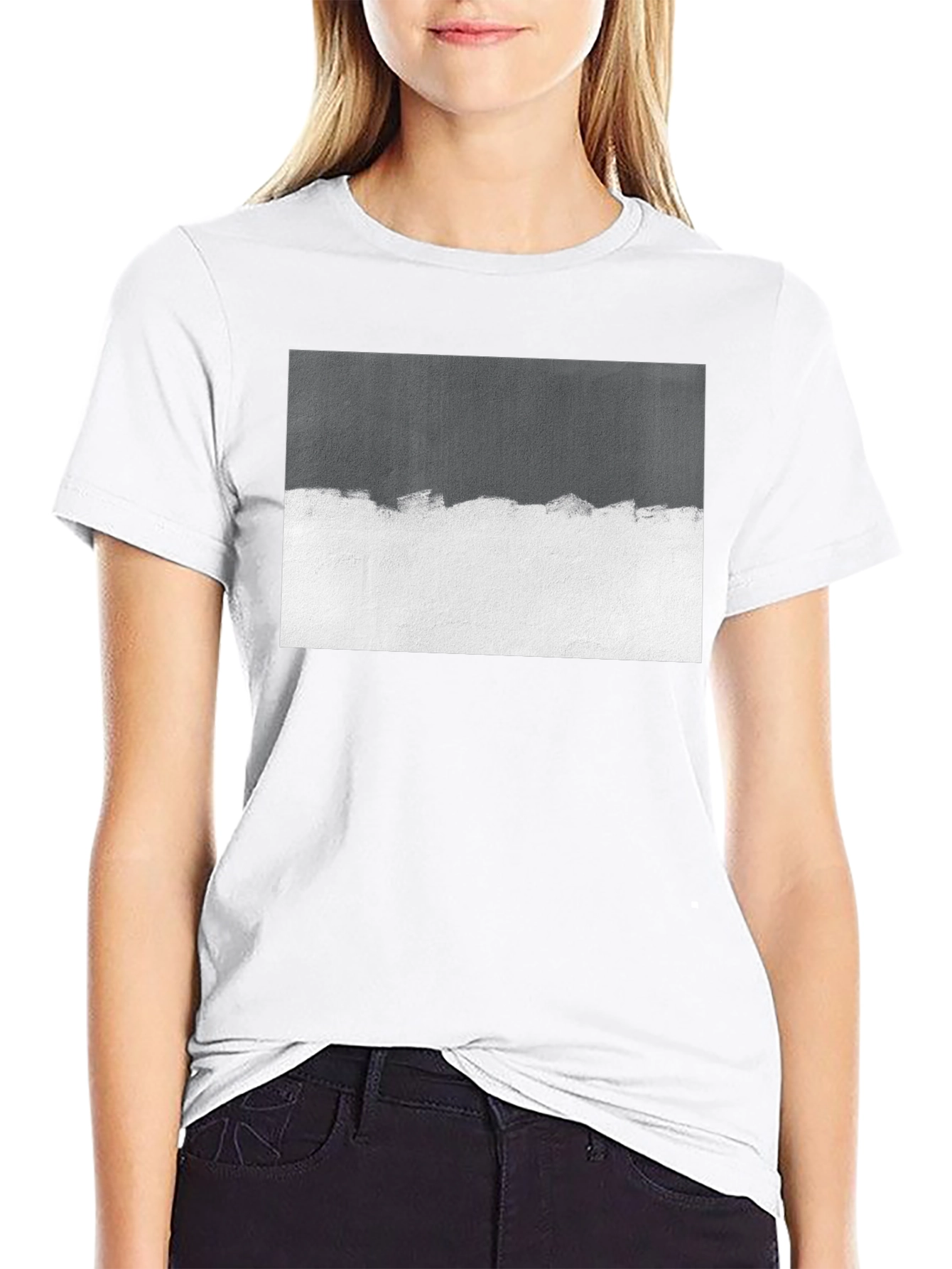 Abstract Two-Tone Graphic Tee