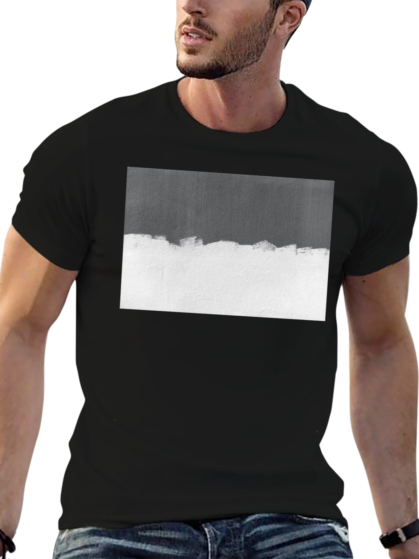 Abstract Two-Tone Graphic Tee
