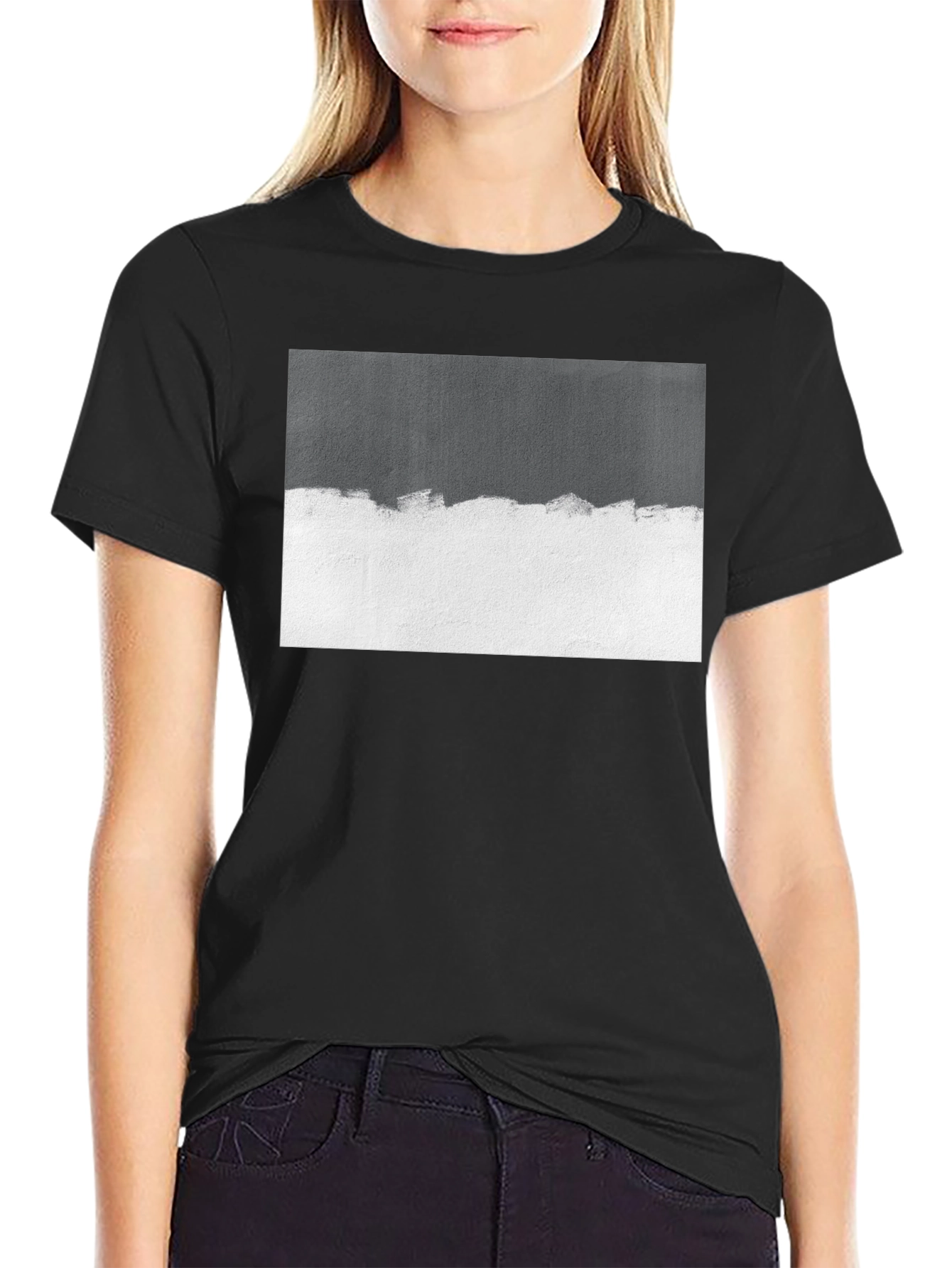 Abstract Two-Tone Graphic Tee