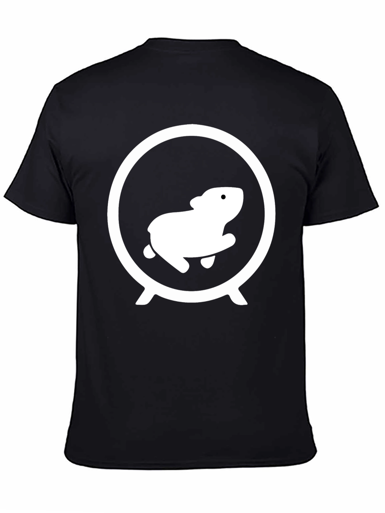Hamster Wheel Graphic Tee - Black Cotton Shirt