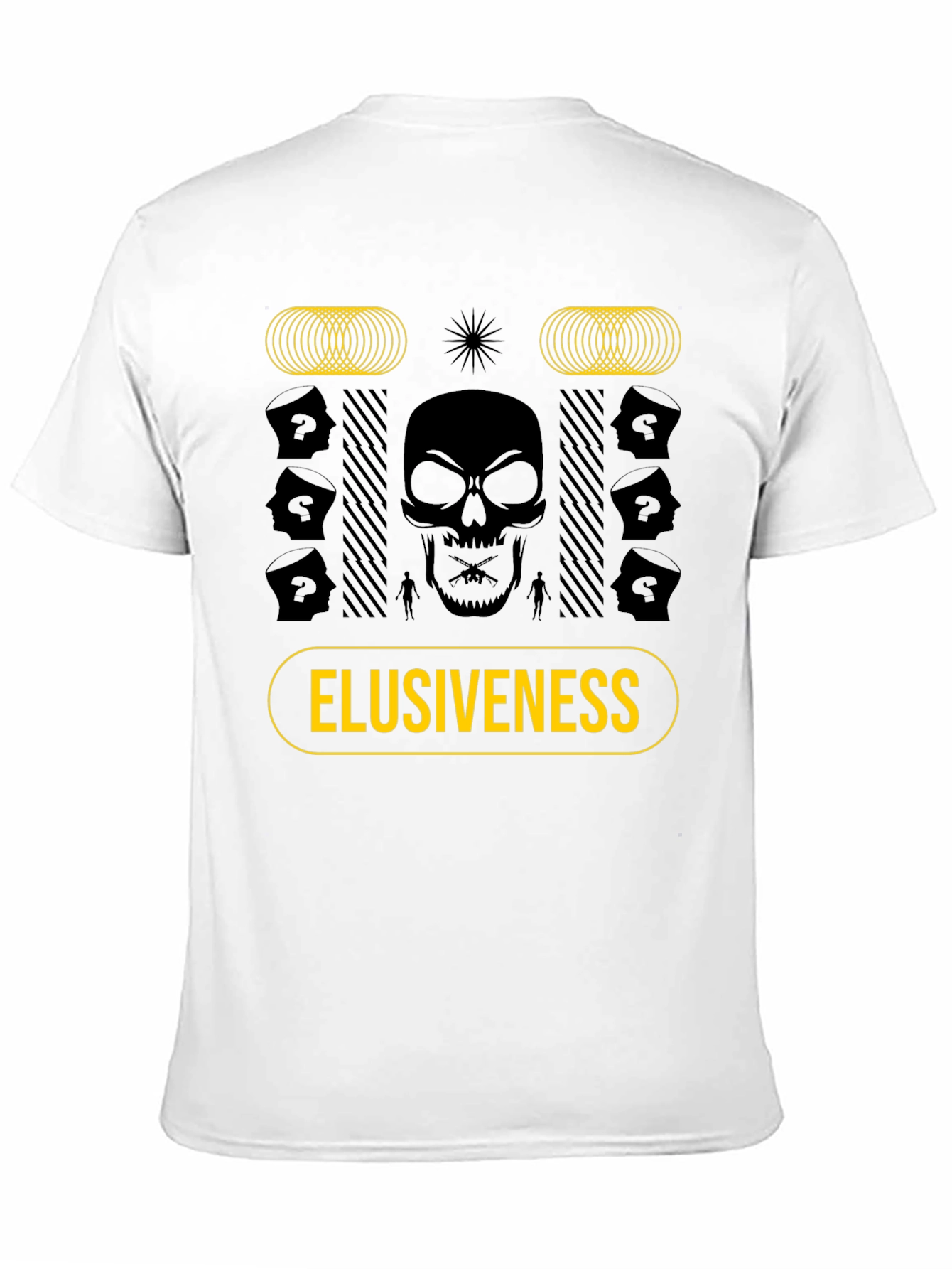 Elusiveness Graphic T-Shirt: Skull & Mystery Design