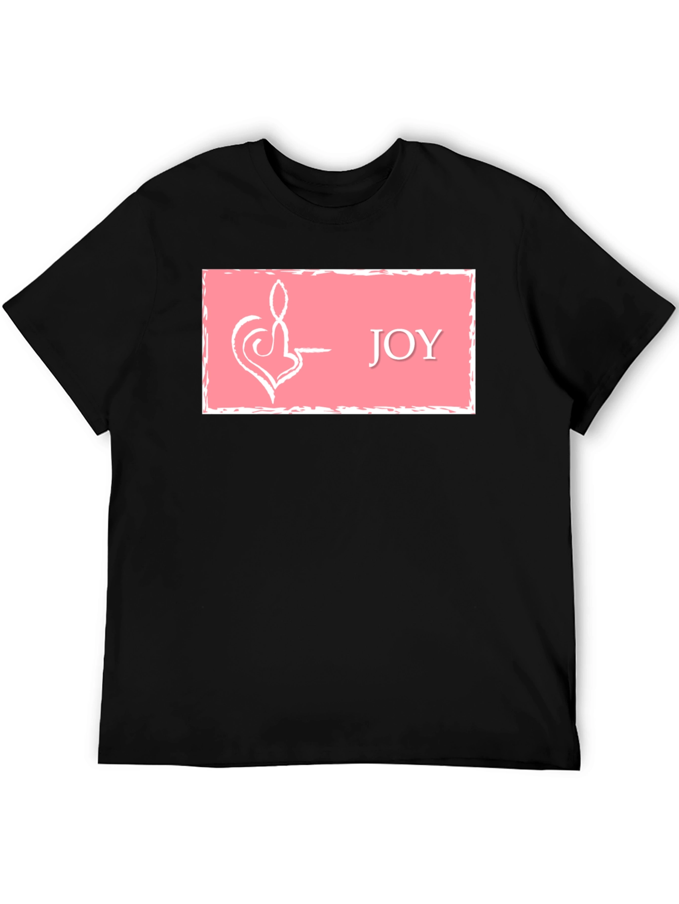 Joy Symbol Graphic Tee - Black Cotton Blend