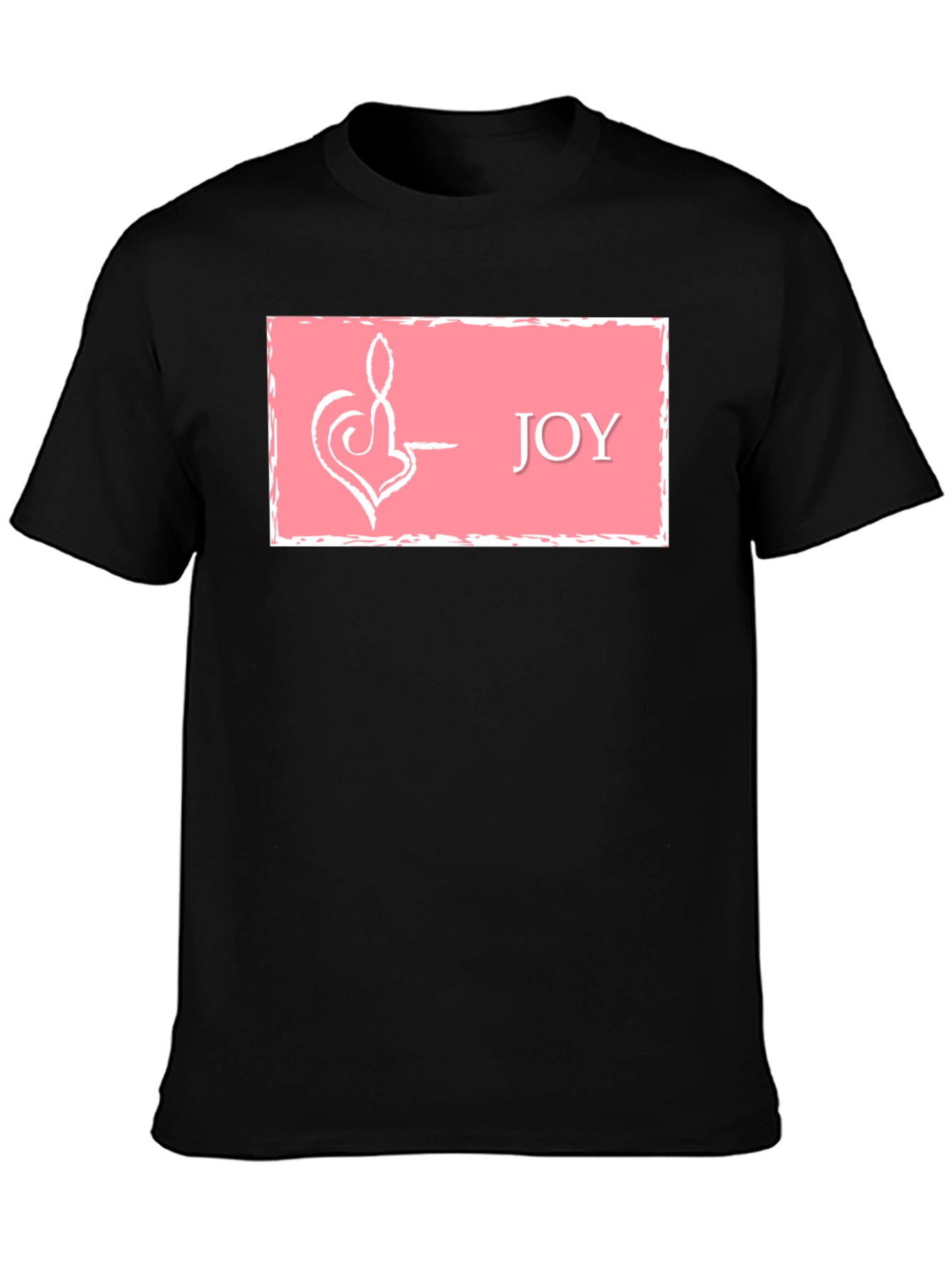 Joy Symbol Graphic Tee - Black Cotton Blend