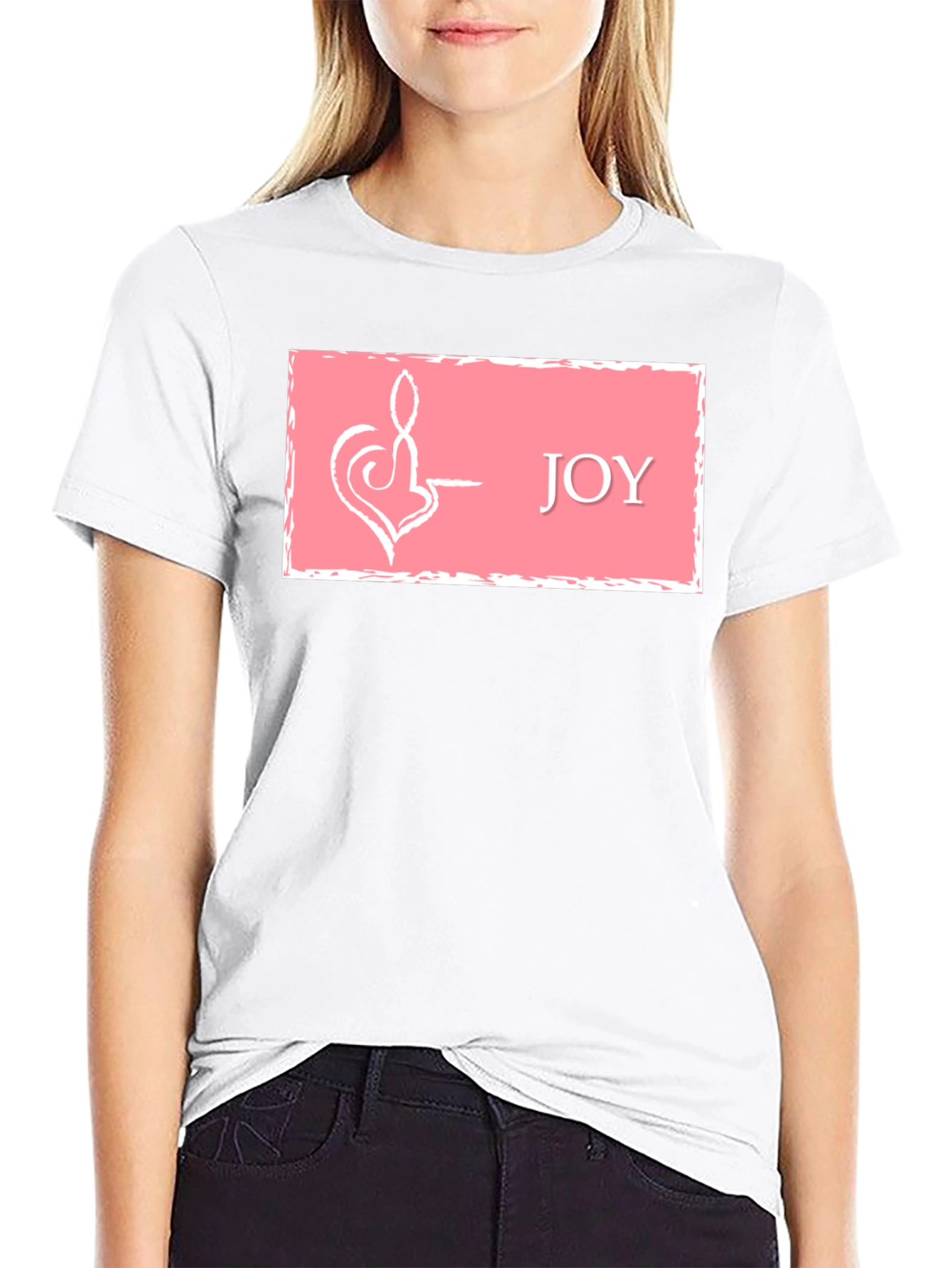 Joy Symbol Graphic Tee - Black Cotton Blend