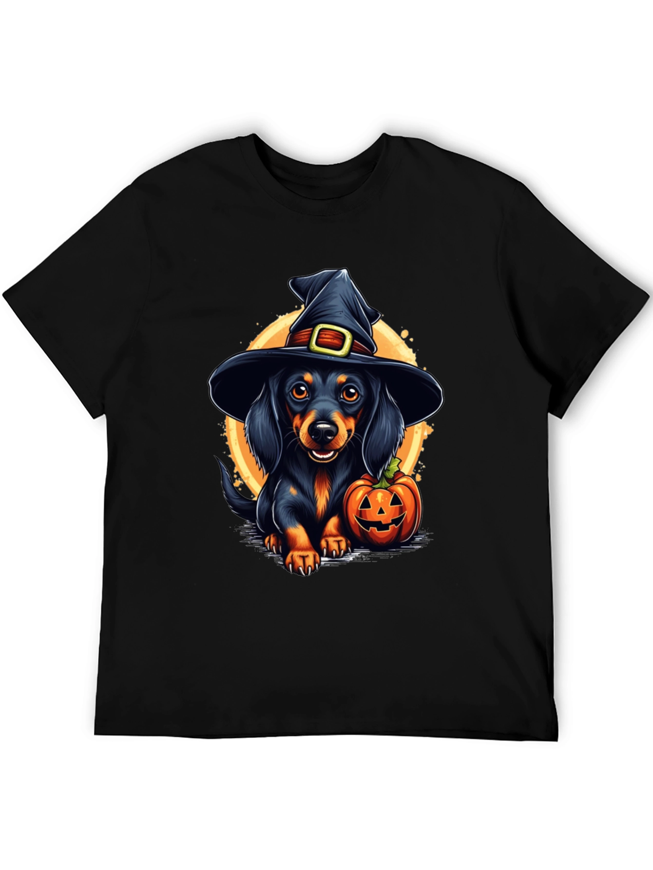 Halloween Dachshund Witch T-Shirt