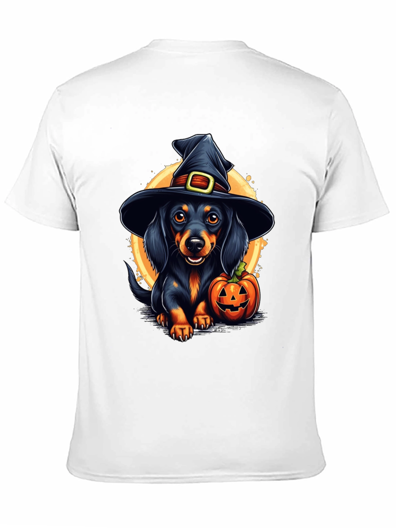 Halloween Dachshund Witch T-Shirt