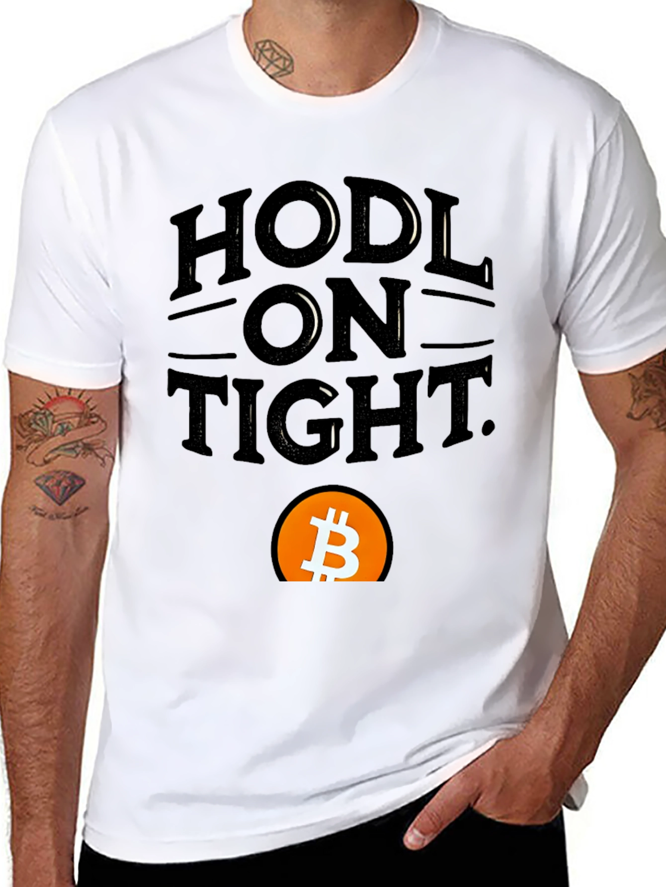 HODL On Tight Bitcoin Crypto T-Shirt