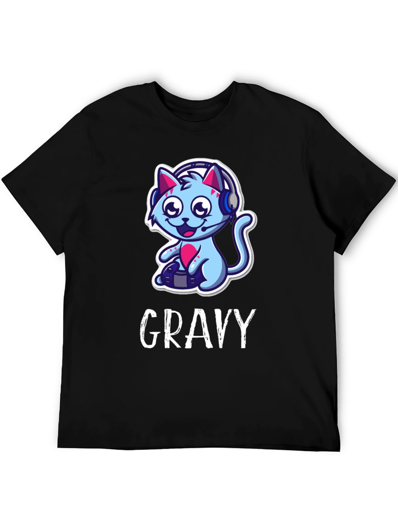 Gamer Cat Graphic Tee - Gravy T-Shirt