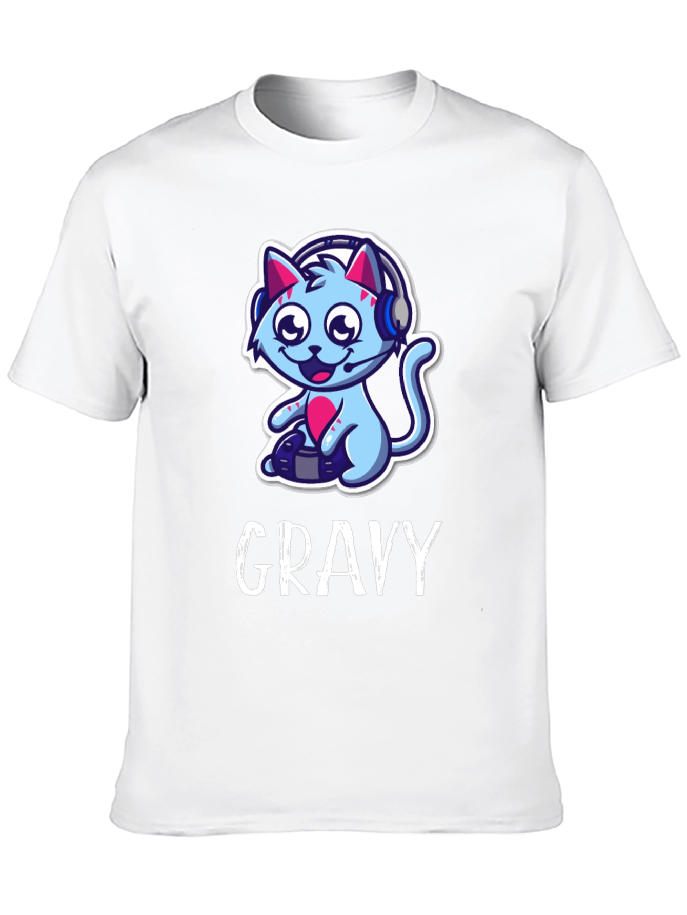 Gamer Cat Graphic Tee - Gravy T-Shirt