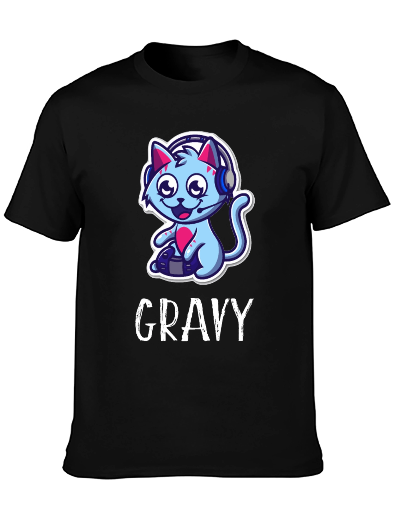 Gamer Cat Graphic Tee - Gravy T-Shirt