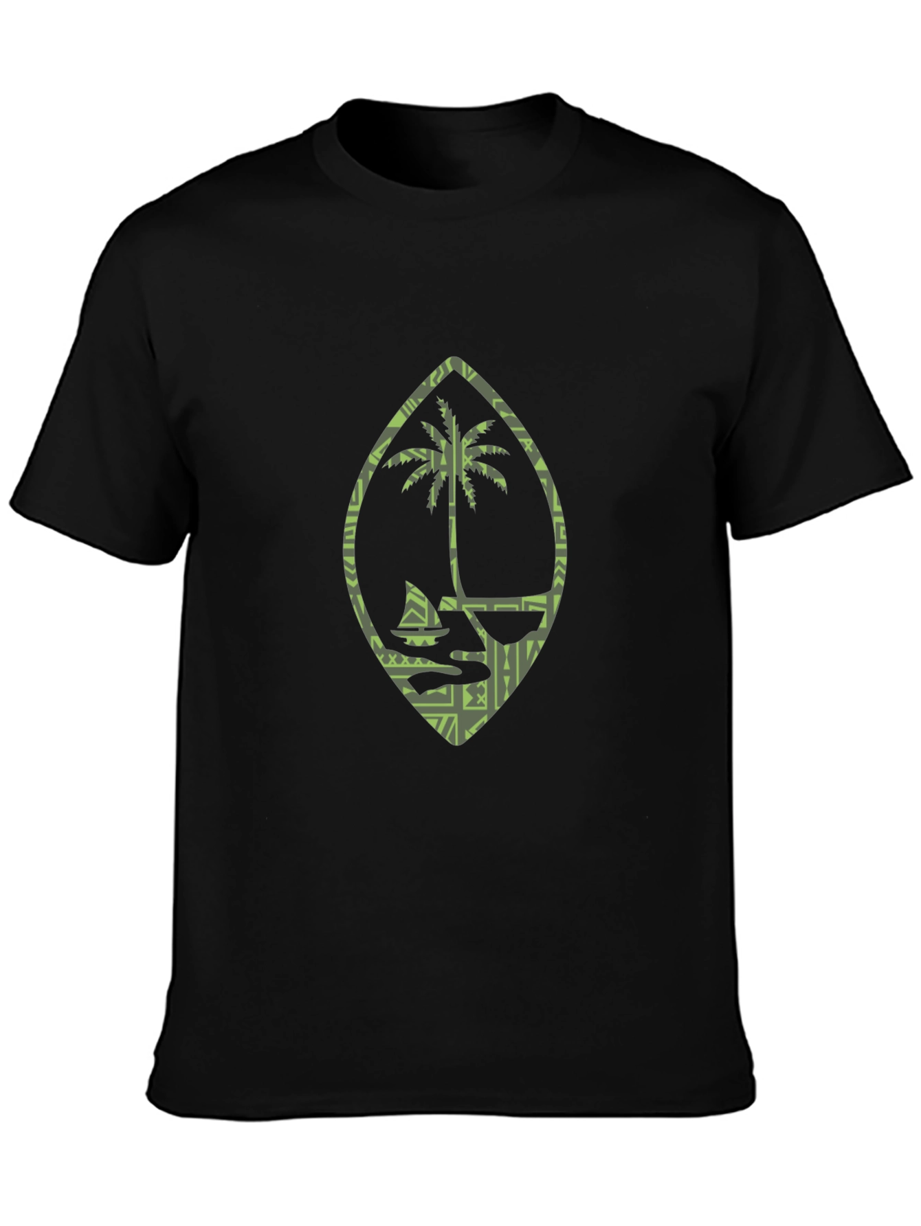 Island Life Tee: Palm Tree Boat Design