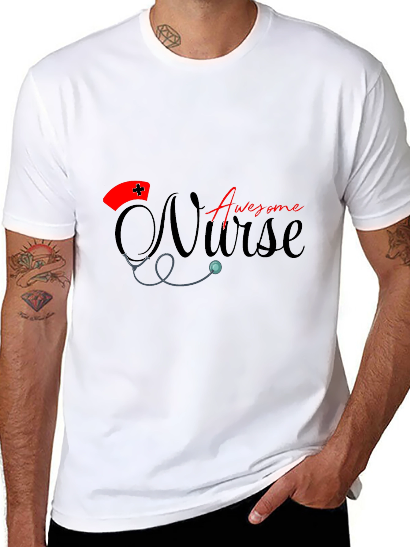 Awesome Nurse Graphic T-Shirt